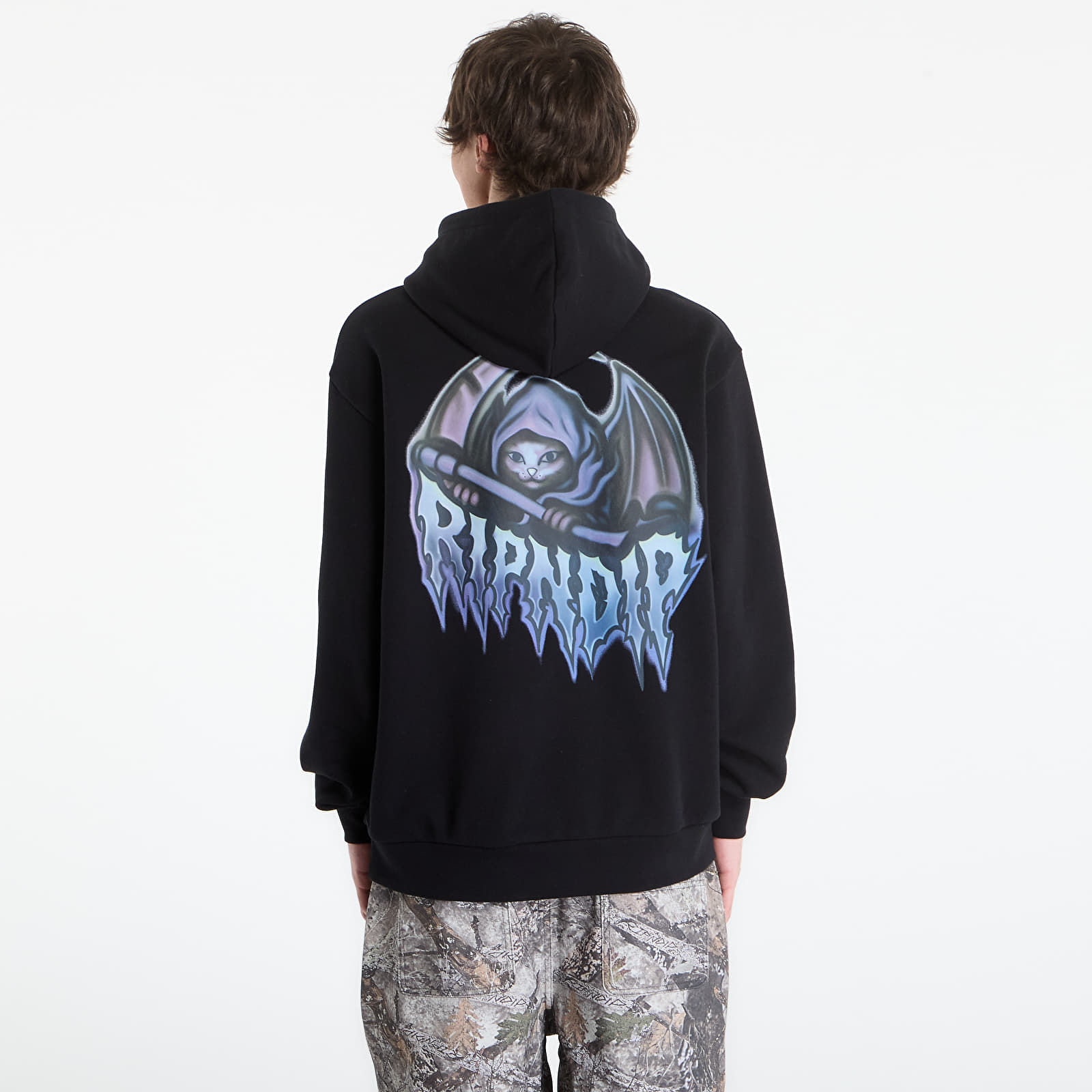 Men's sweatshirts RIPNDIP Out Of Time Hoodie Black Wash