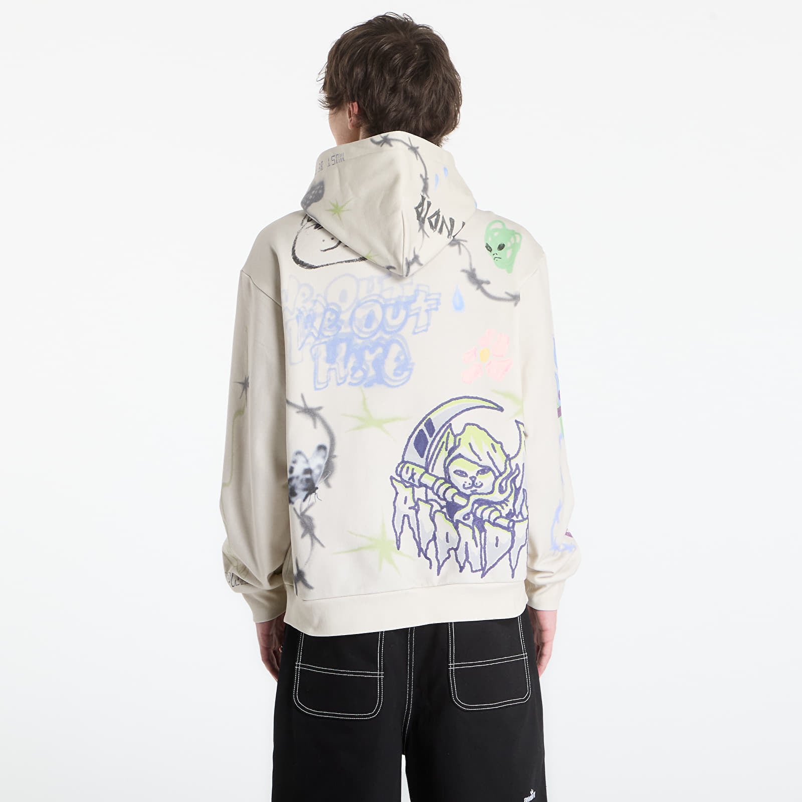 Men's sweatshirts RIPNDIP Goosebumps Zip Hoodie Bone