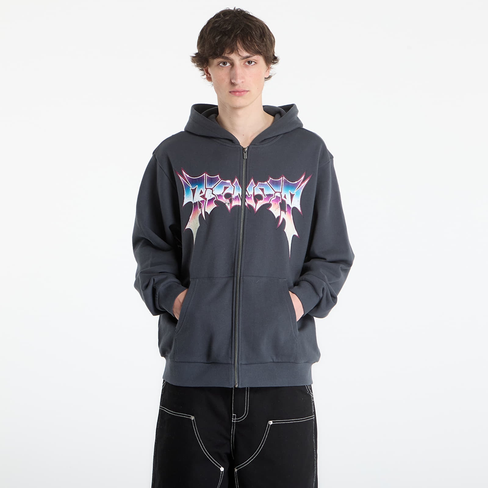 Sweatshirt RIPNDIP Noid Zip Hoodie Charcoal Wash S