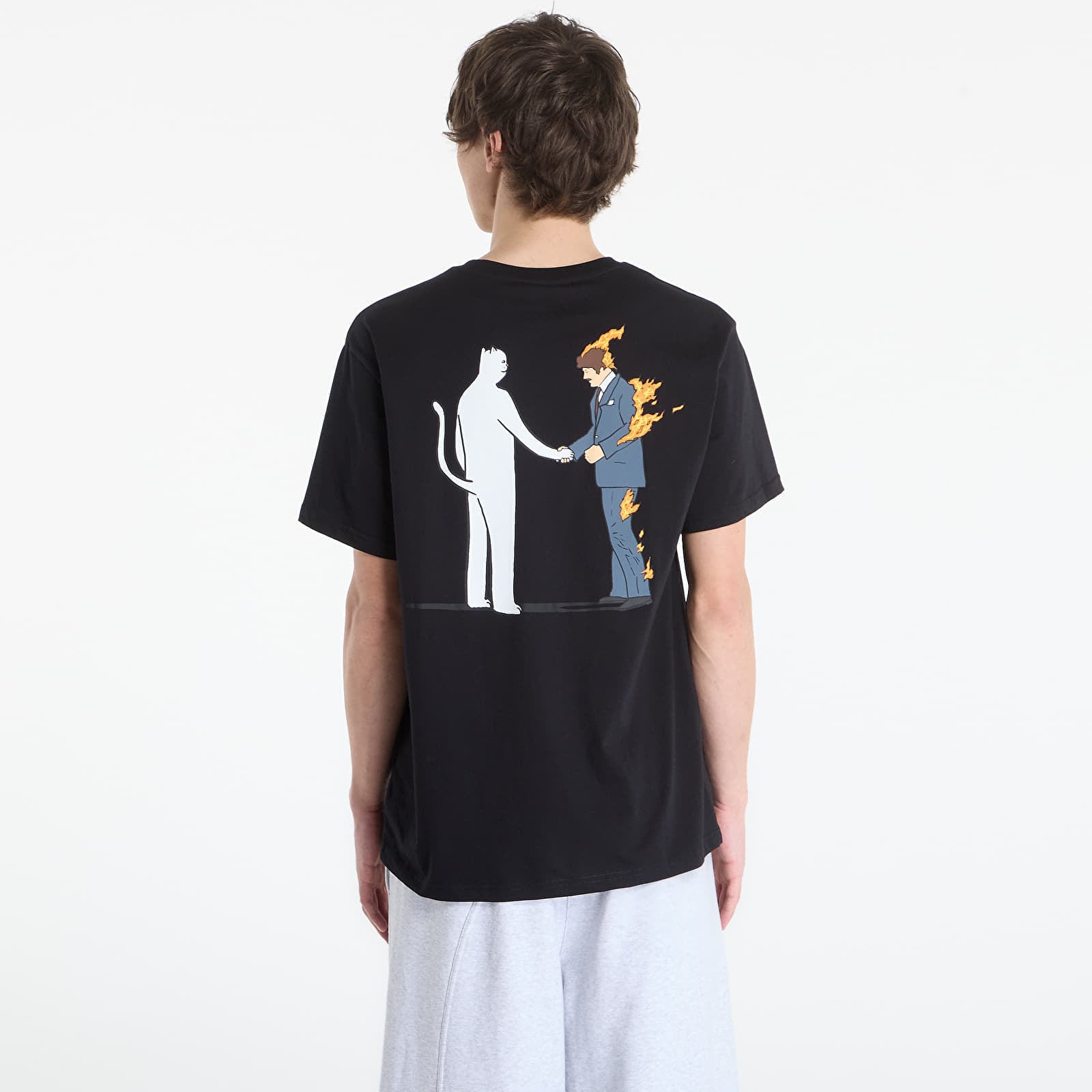 T-shirts homme RIPNDIP Burn Tee Black Wash