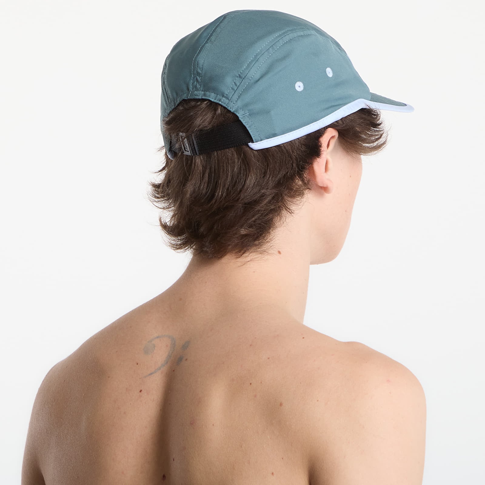 Casquettes pour hommes Nike Fly Dri-FIT Unstructured Swoosh Cap Mineral Slate/ Hydrogen Blue/ Team Crimson