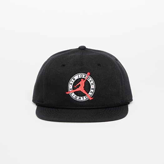 Cap Jordan Flight Club Pro Unstructured Flat Bill Hat Black/ Black