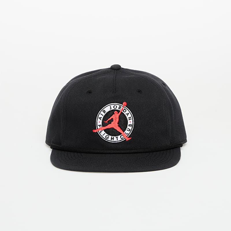 Hætte Jordan Flight Club Pro Unstructured Flat Bill Hat Black/ Black
