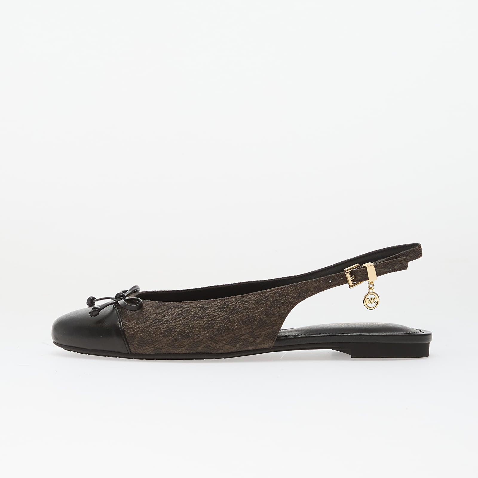 Ženski čevlji Michael Kors Piper Signature Logo Slingback Ballet Flat Brown