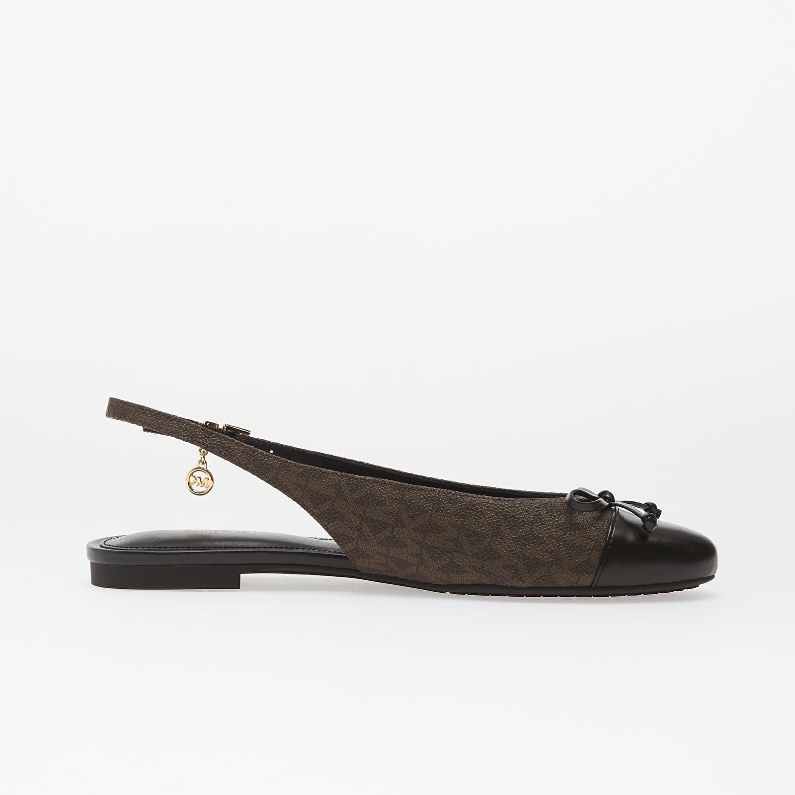 Ženski čevlji Michael Kors Piper Signature Logo Slingback Ballet Flat Brown