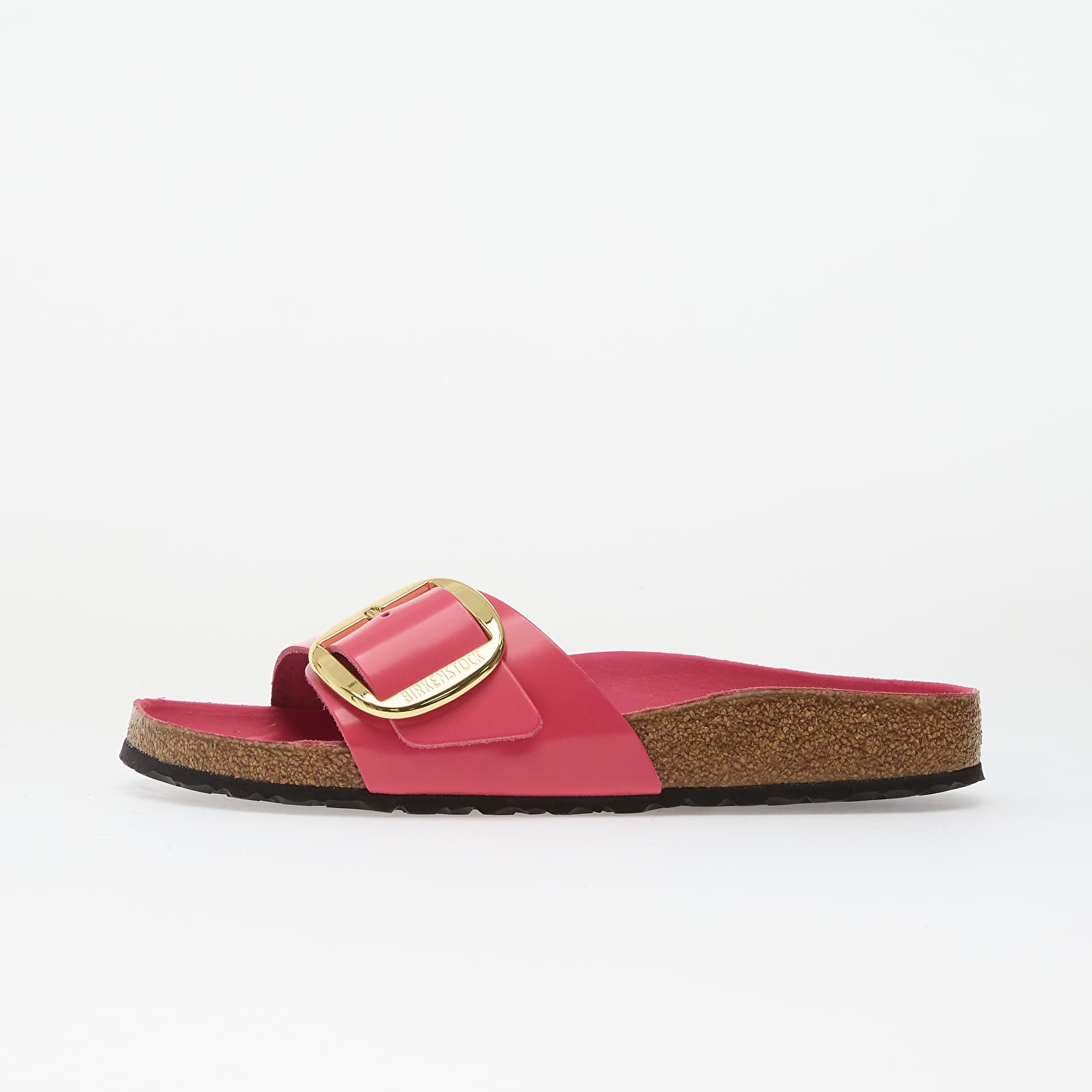 Női cipők Birkenstock Madrid Big Buckle Natural Leather Patent Women High-Shine Fuchsia Tulip
