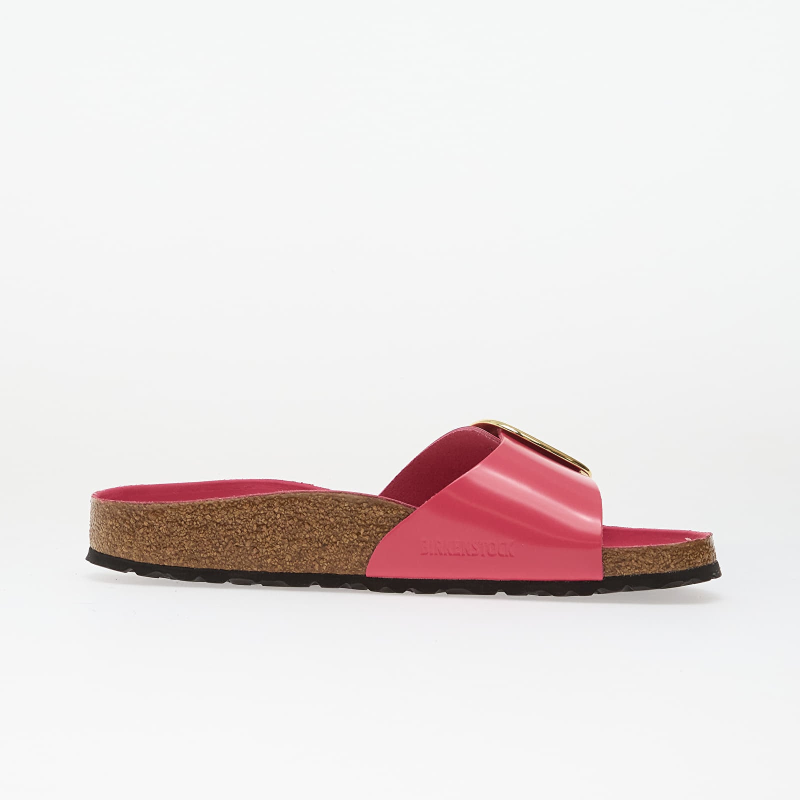 Női cipők Birkenstock Madrid Big Buckle Natural Leather Patent Women High-Shine Fuchsia Tulip