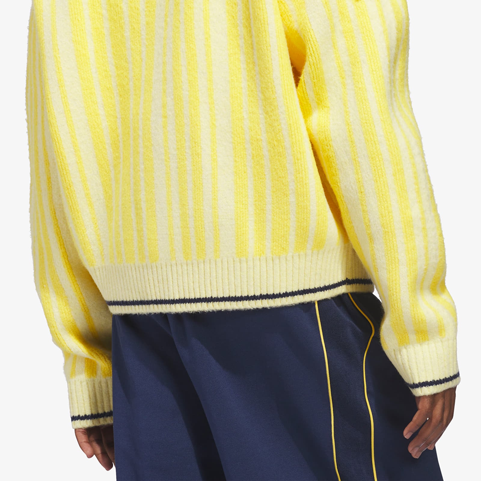 Ανδρικά πουλόβερ adidas Cheviot Knit Cardigan UNISEX Almost Yellow