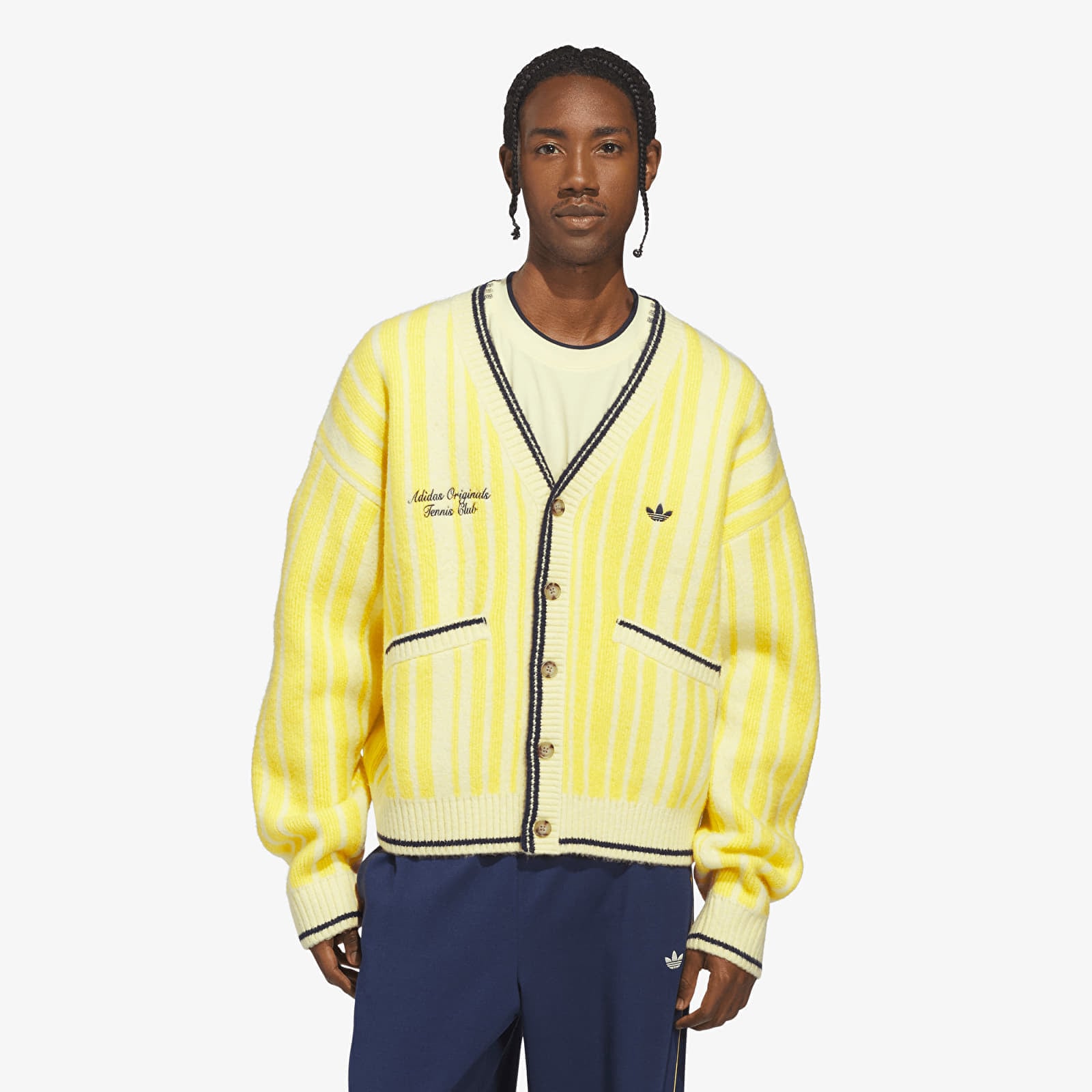 Пуловер adidas Cheviot Knit Cardigan UNISEX Almost Yellow M