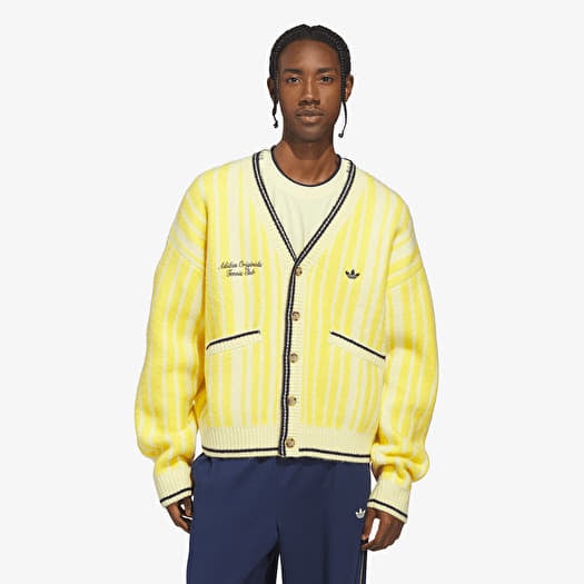 Pulóver adidas Cheviot Knit Cardigan UNISEX Almost Yellow