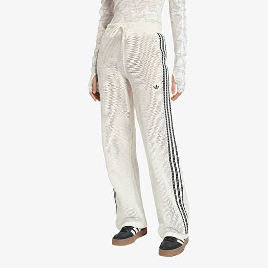 adidas Knitted Crochet Firebird Track Pants Off White