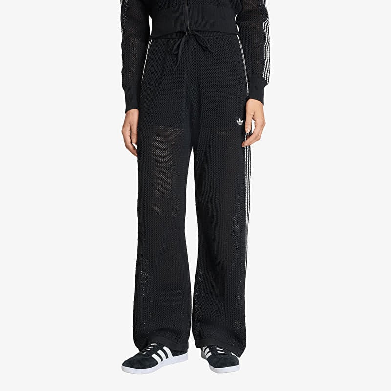 Jogginghosen adidas Knitted Crochet Firebird Track Pants Black