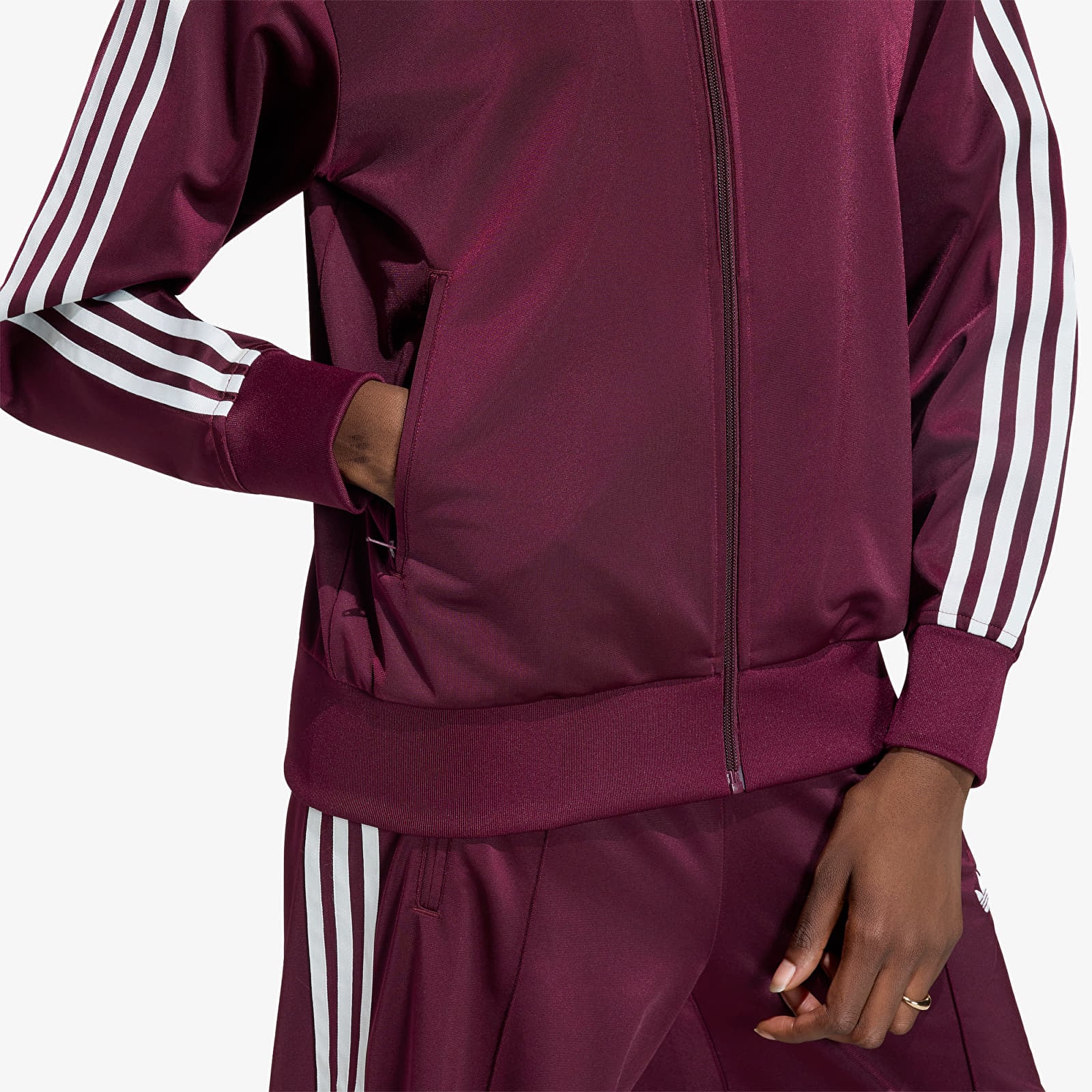 Ženske dukserice adidas Firebird Tt Maroon