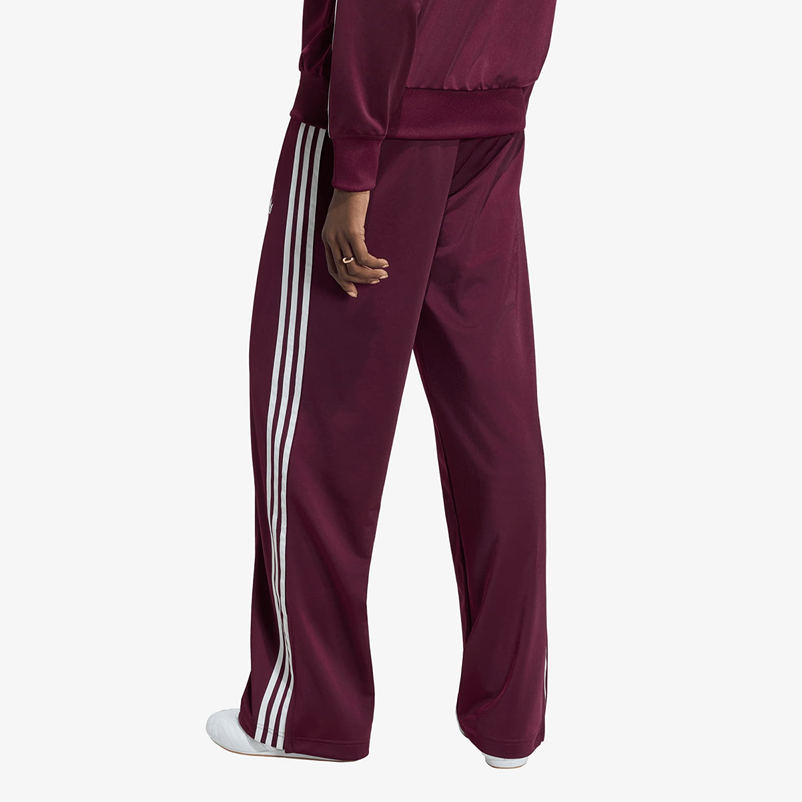 Pantaloni tuta donna adidas Firebird Adicolor Loose Track Tracksuit Bottoms Maroon