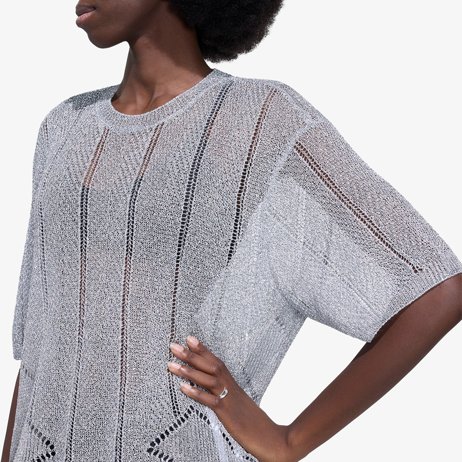 Maglie da donna adidas Adilenium Season 5 Silver Knitted Jersey Antique Silver