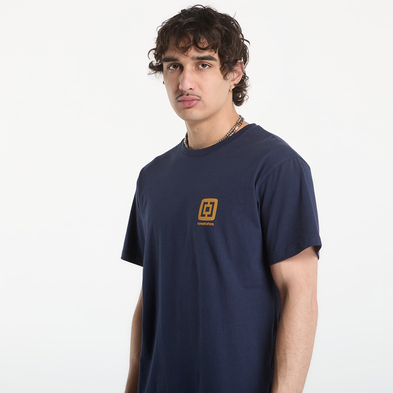 Miesten T-paidat Horsefeathers Mini Logo T-Shirt Indigo