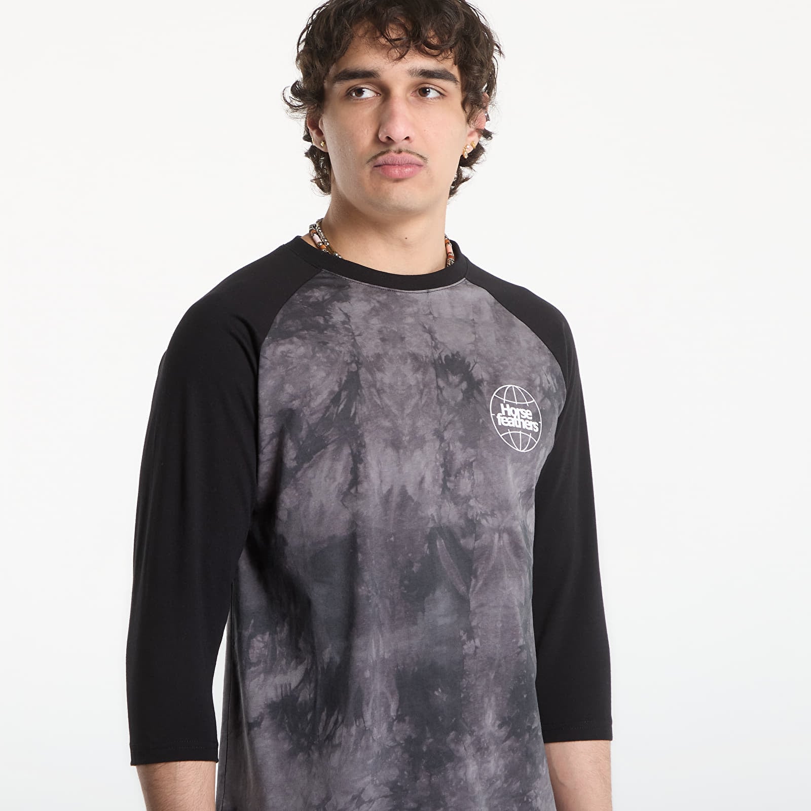 Мужские футболки Horsefeathers Global Raglan T-Shirt Black/ Tie Dye