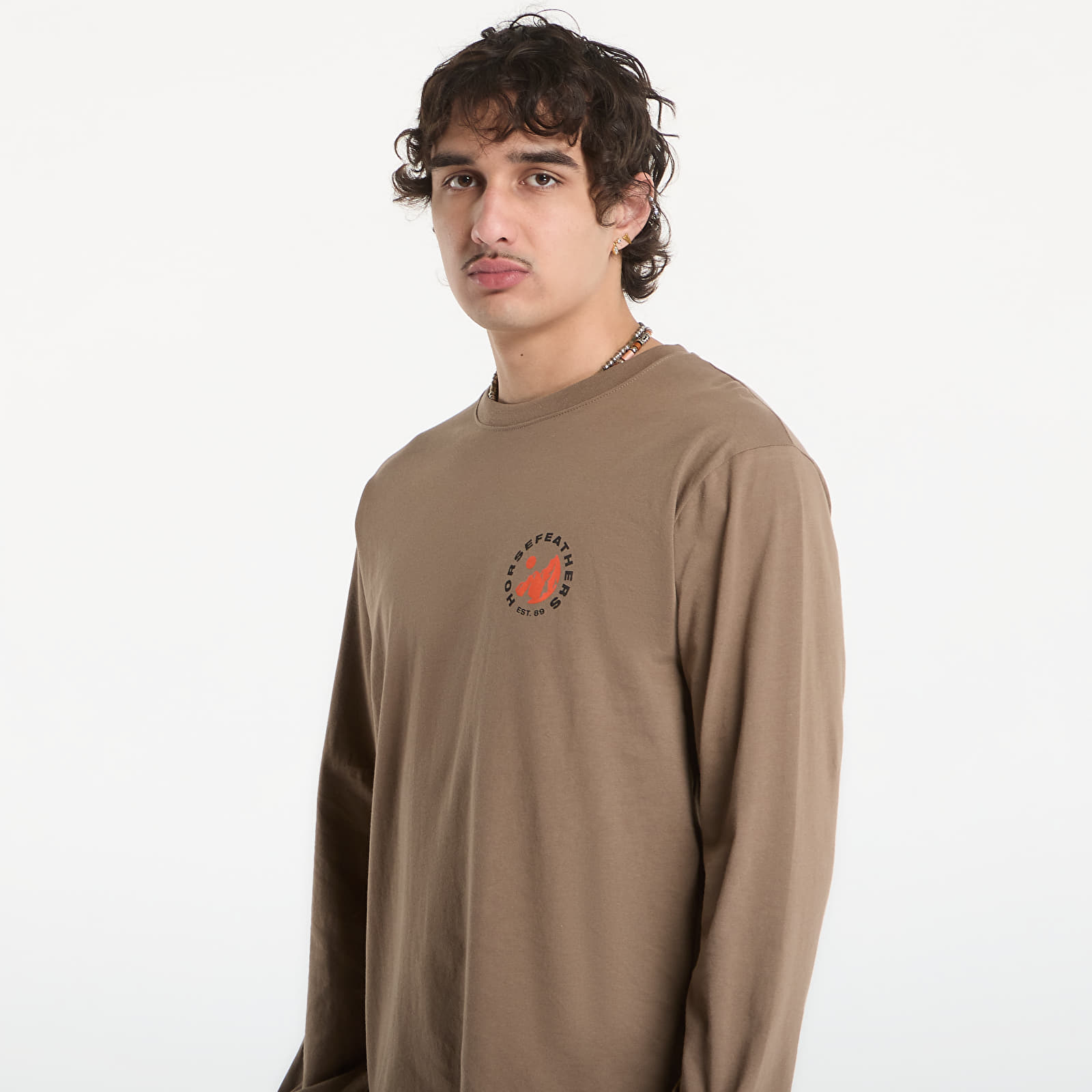 Meeste T-särgid Horsefeathers Altitude Ls T-Shirt Fossil