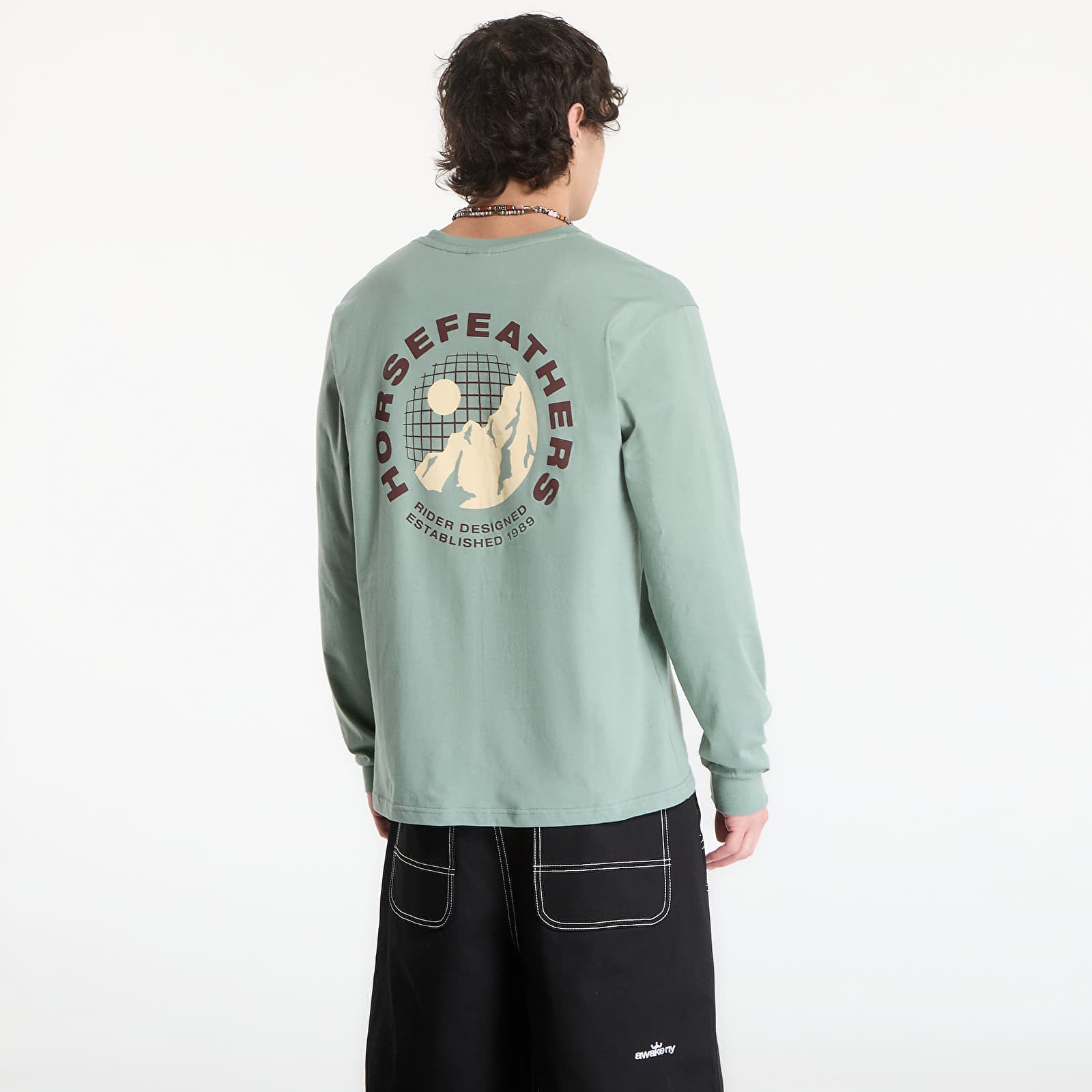 T-shirts til mænd Horsefeathers Altitude Ls T-Shirt Iceberg Green