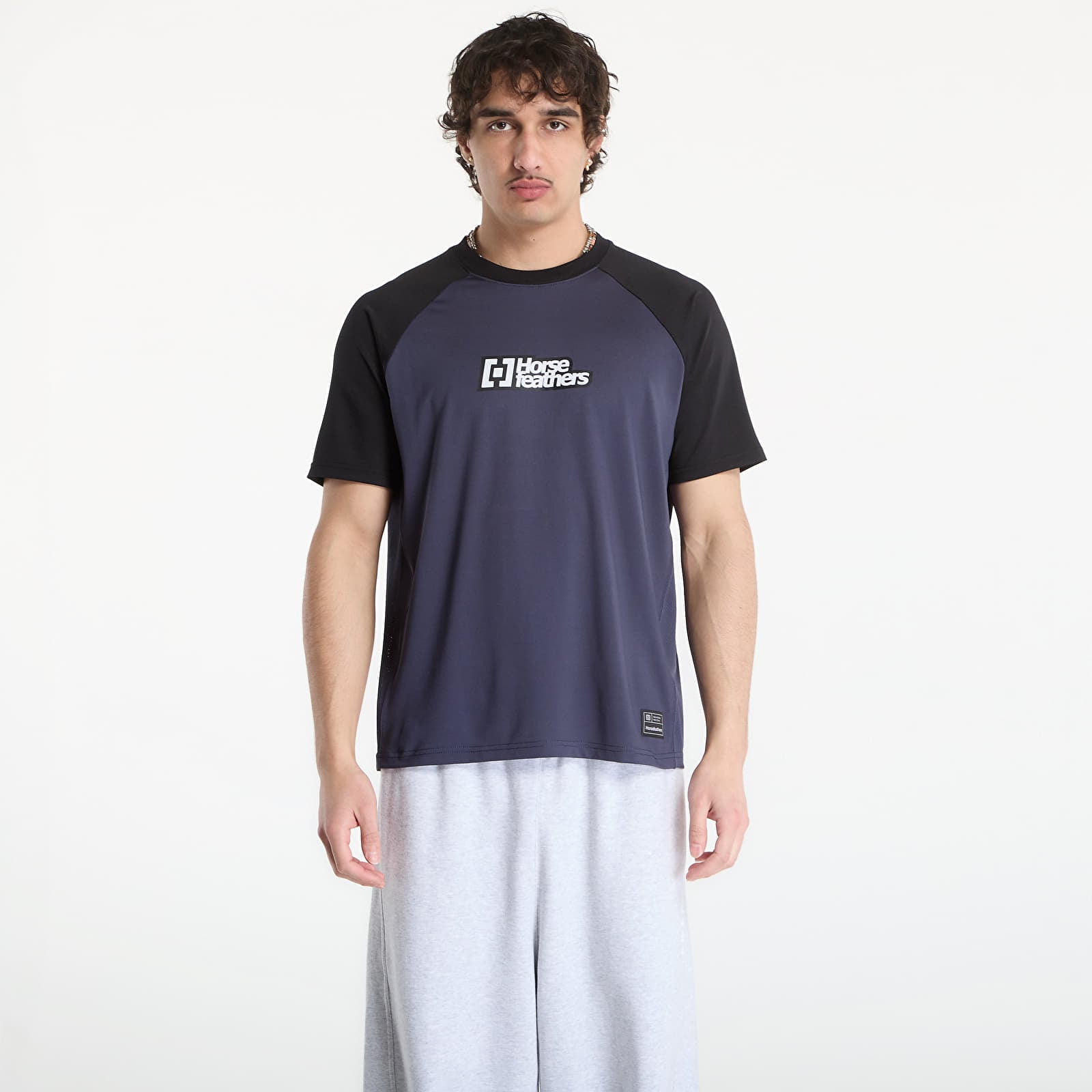 Férfi mezek Horsefeathers Spike Bike Jersey Indigo/ Black