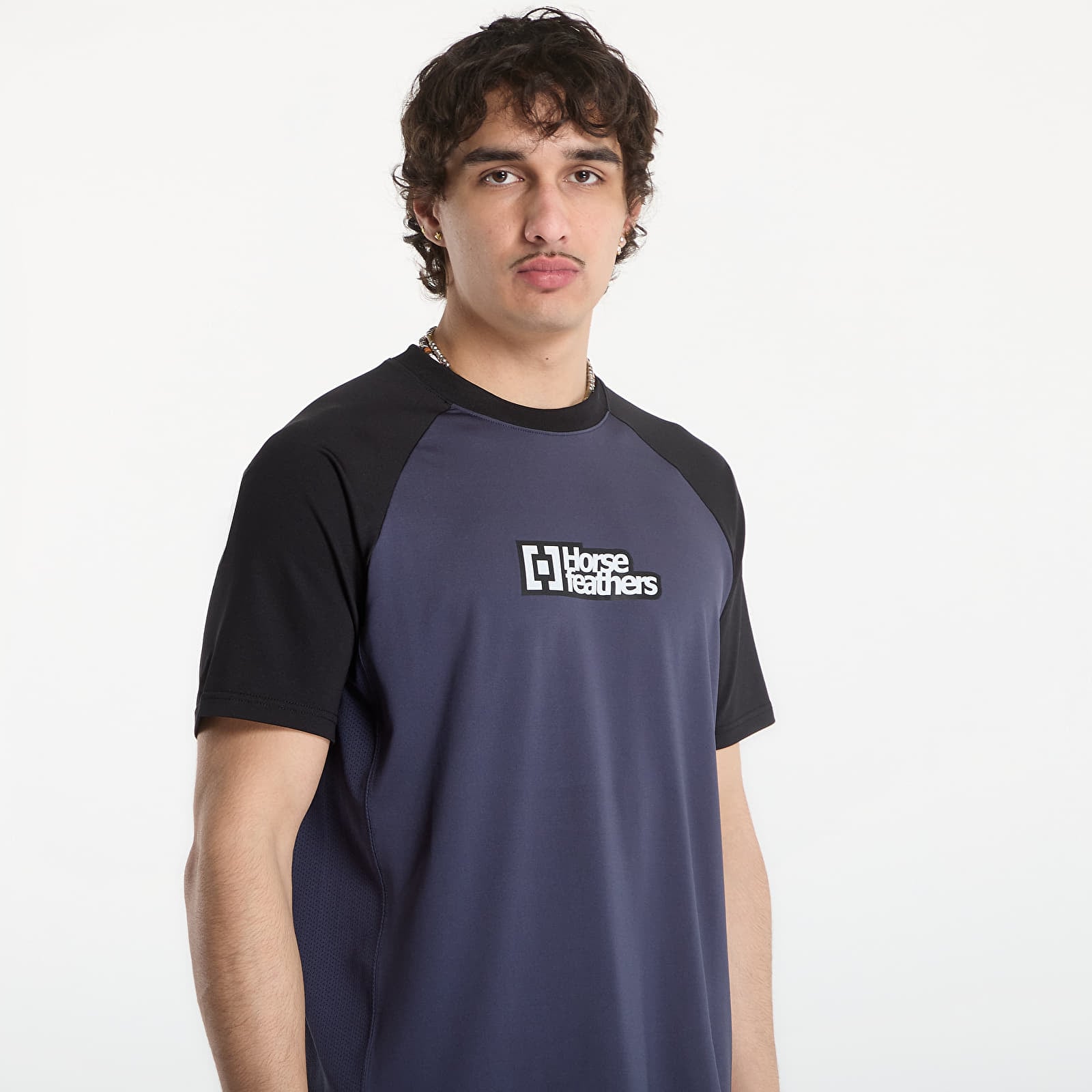 Férfi mezek Horsefeathers Spike Bike Jersey Indigo/ Black