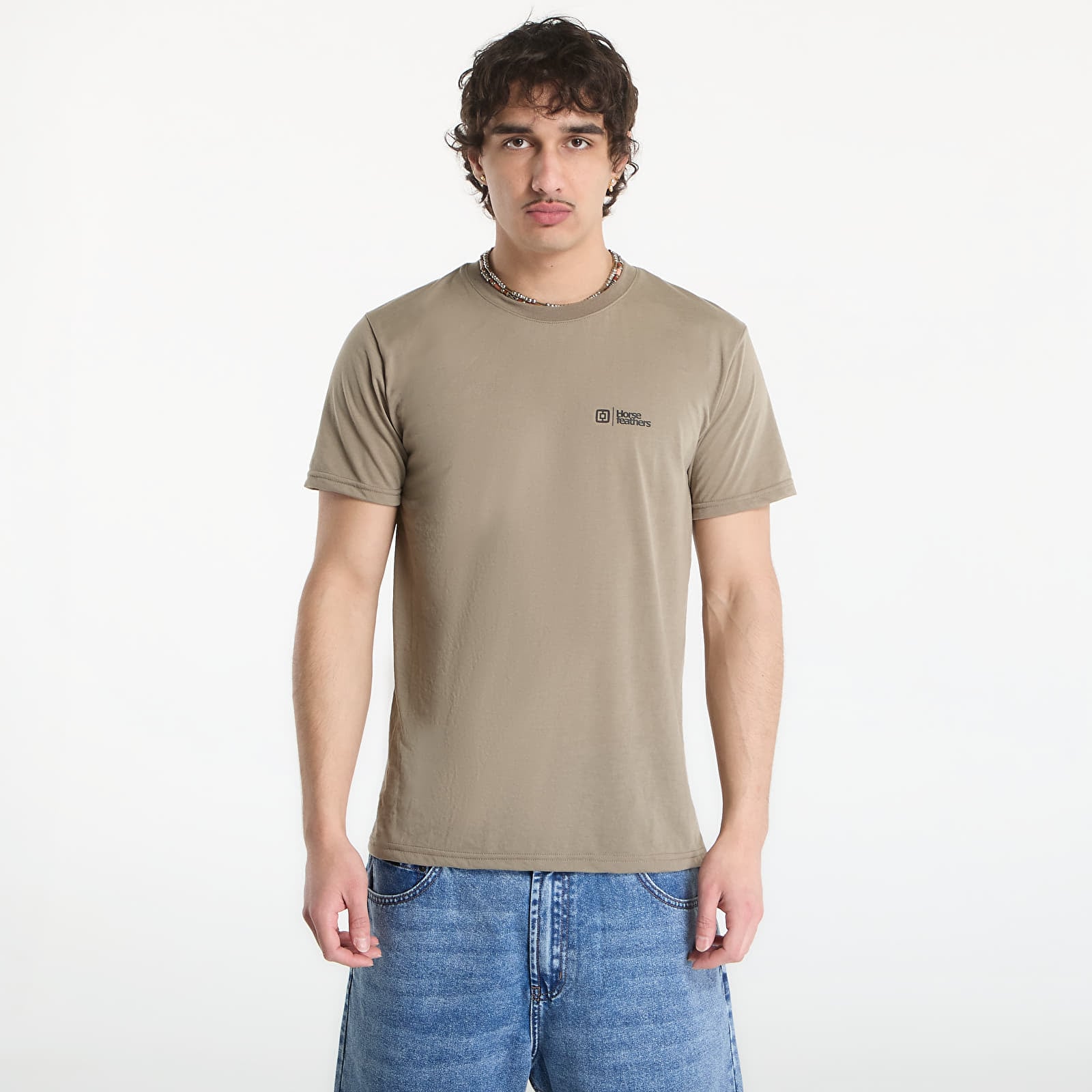 T-shirts för män Horsefeathers Rooter Tech T-Shirt Taupe