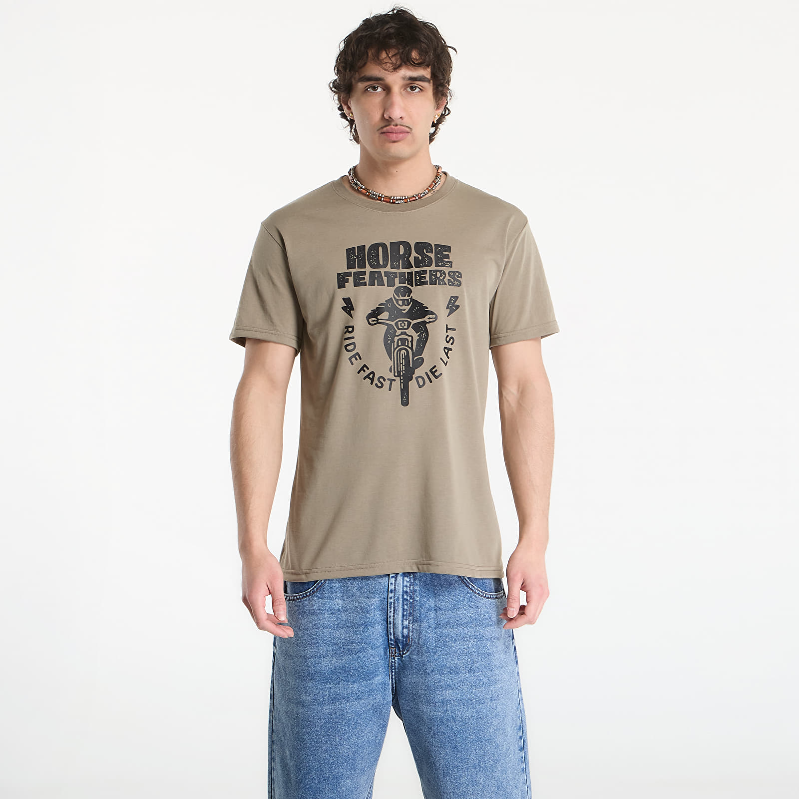 T-shirts för män Horsefeathers Full Send Tech T-Shirt Taupe