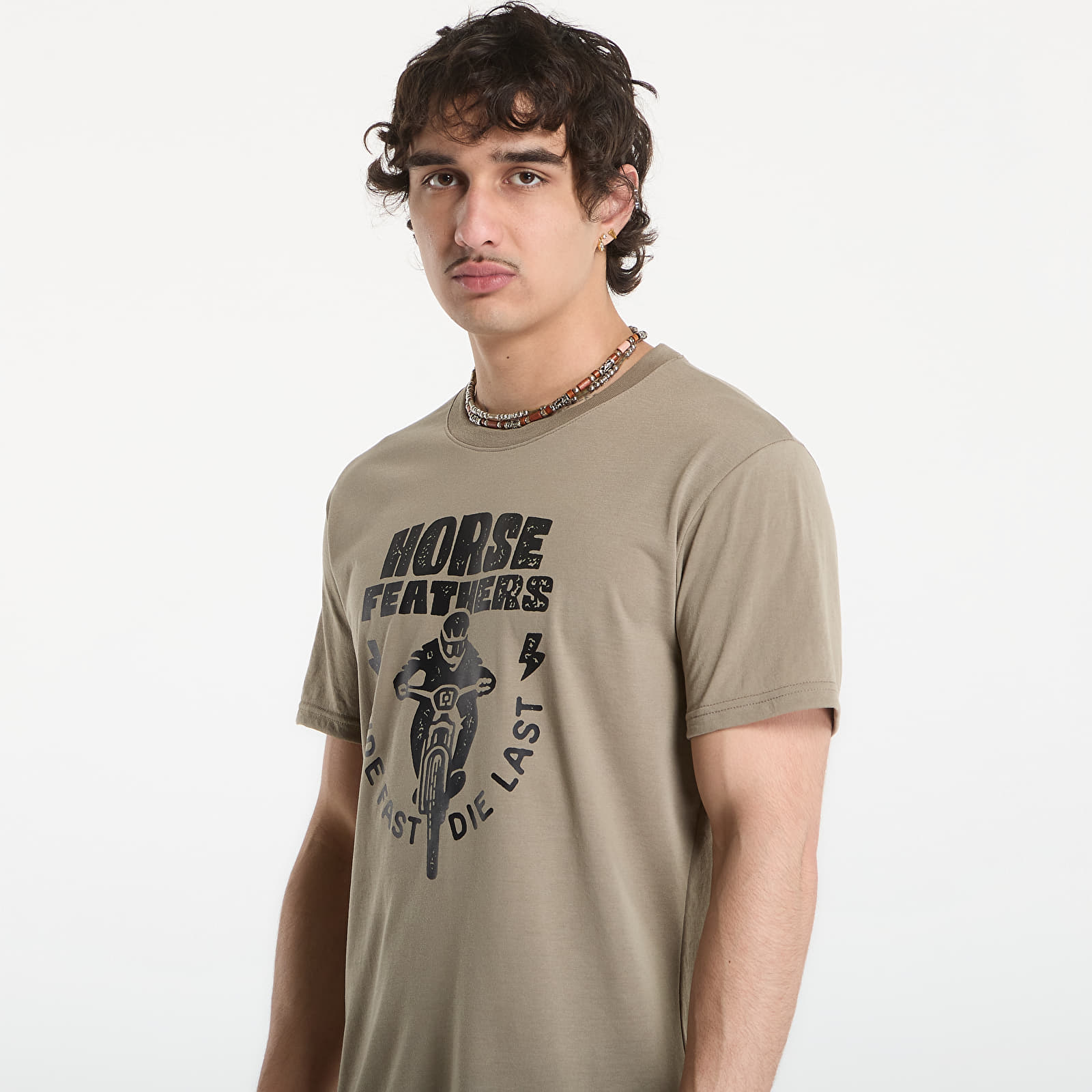 T-shirts för män Horsefeathers Full Send Tech T-Shirt Taupe