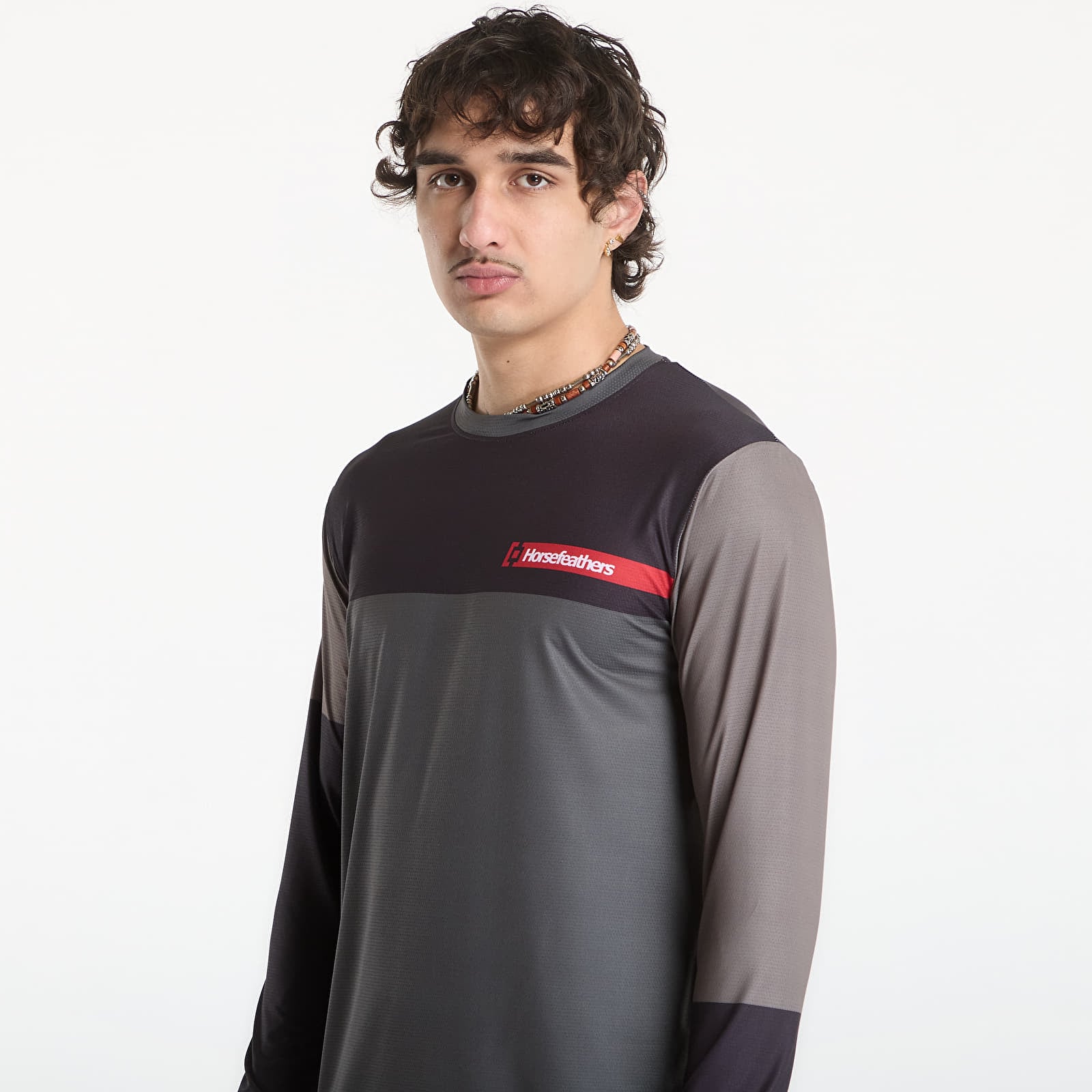 Men's Jerseys Horsefeathers Quantum Ls Bike Jersey Chimera/ Walnut