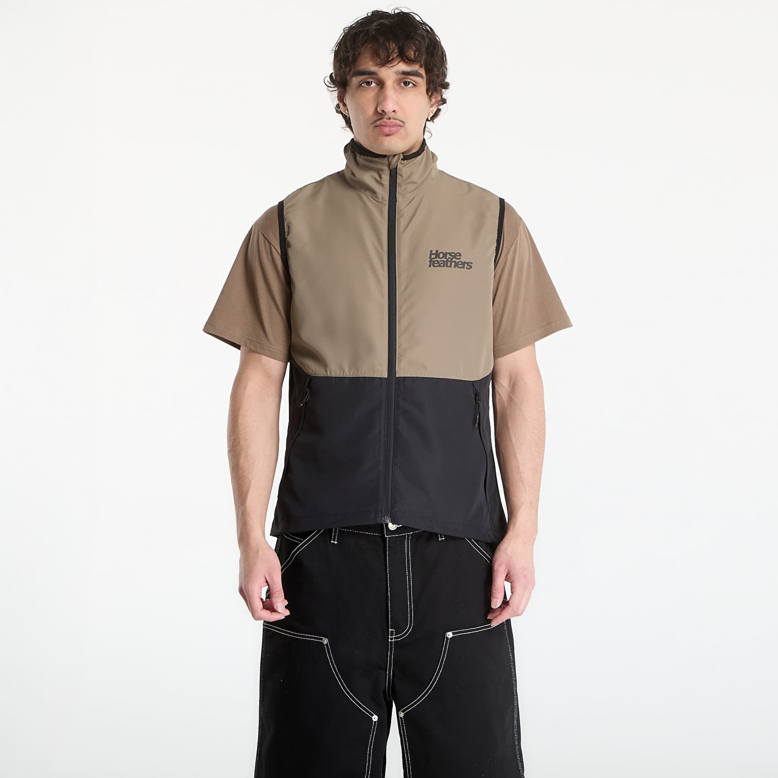 Men's vests Horsefeathers Hill Vest Taupe/ Black