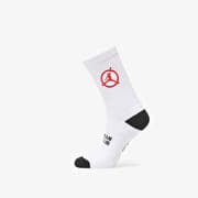 Jordan Flight Club Cushioned Crew Socks White/ Black/ University Red