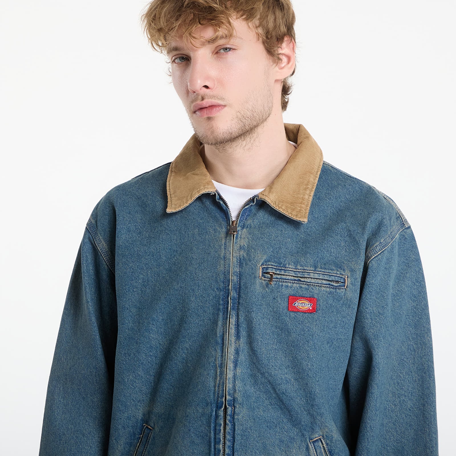 Kavajer för män Dickies Denim Painter Jacket Khaki Tinted Blue