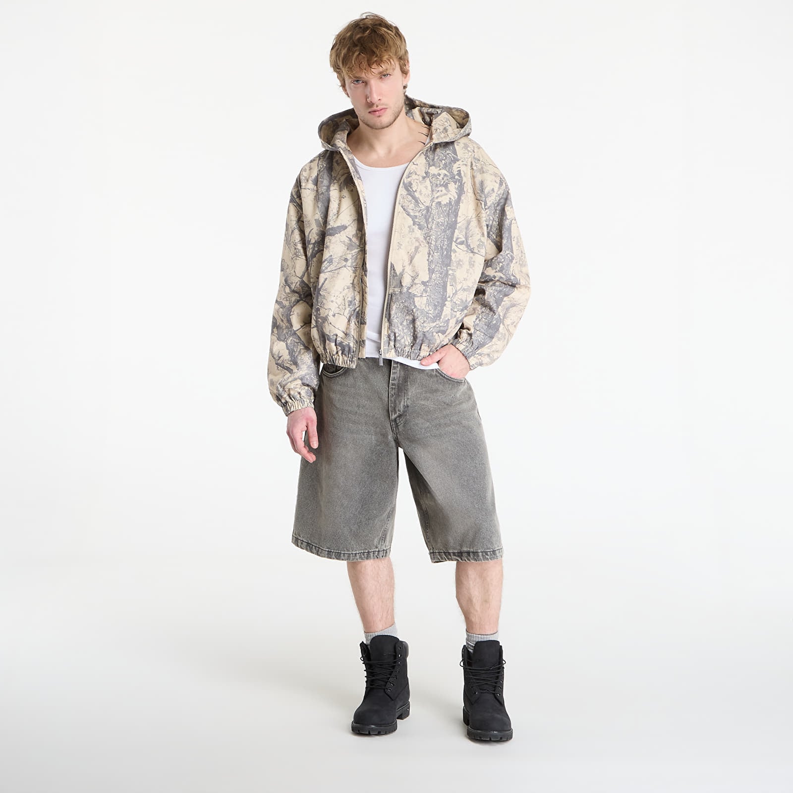 Kraťasy Karl Kani OG Washed Relaxed Baggy Jorts Grey