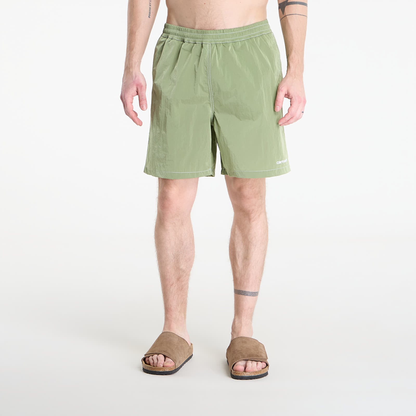 Бански костюми Carhartt WIP Canby Swim Trunks Gentle Green/ White M