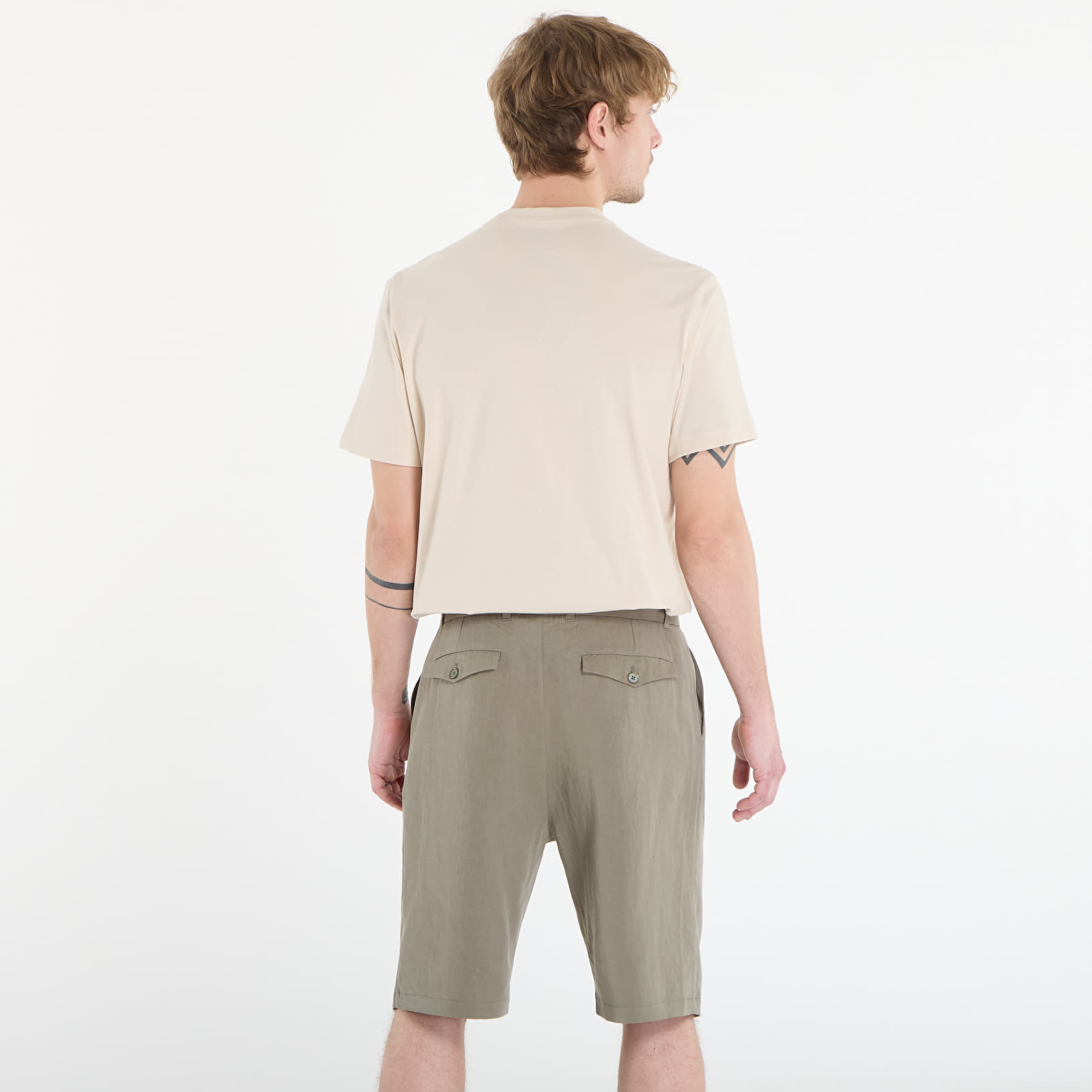 T-Shirts Guess Jeans Cn Ss Guess Logo Contrast Stitch Light Oak