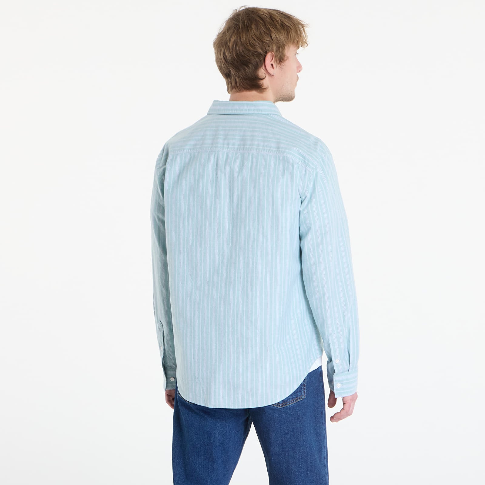 Shirts Calvin Klein Jeans Ls Yd Stripe Washed Oxford Easy Shirt Wild Green