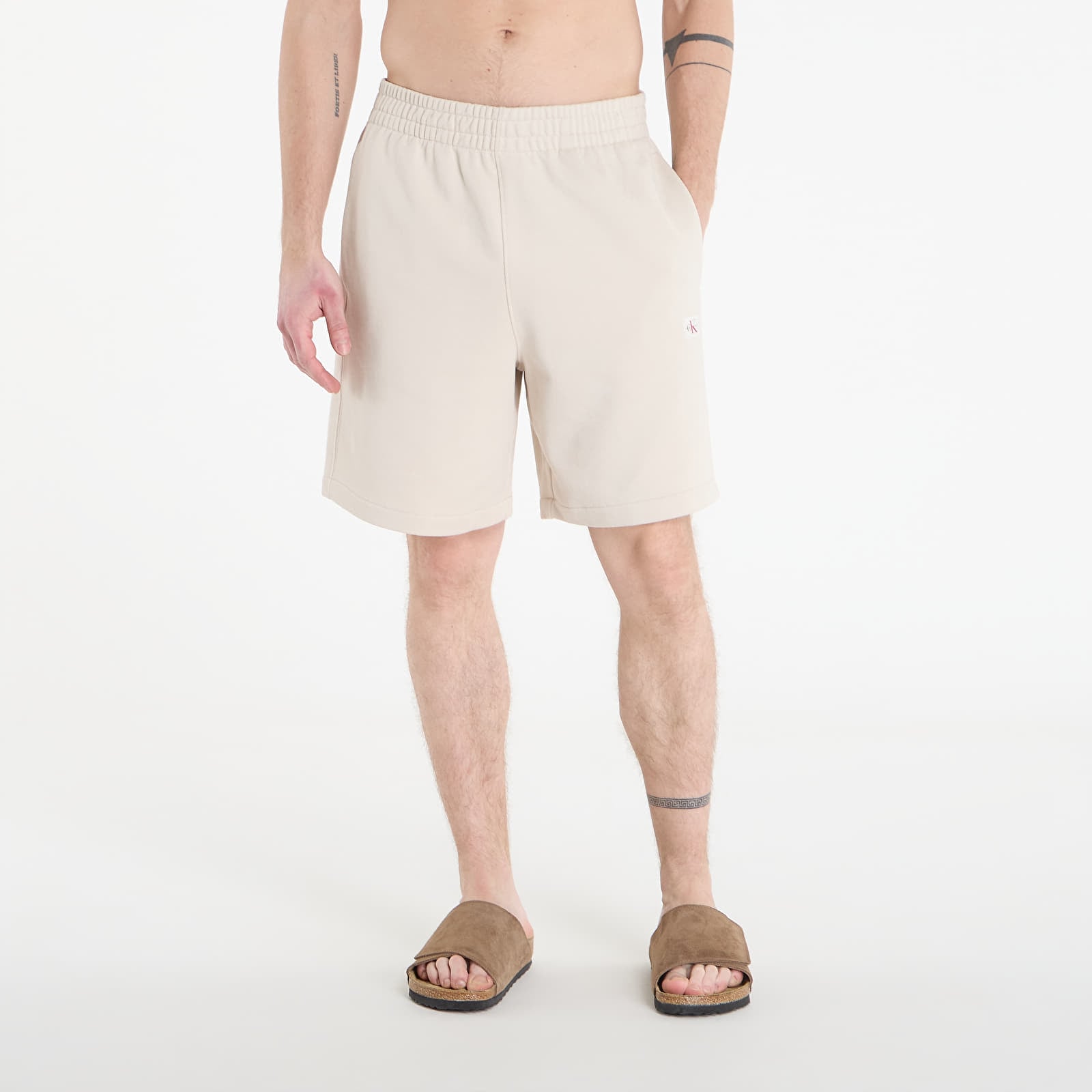 Shorts Calvin Klein Jeans Eu 350Terry Badge Short Oatmeal Melange