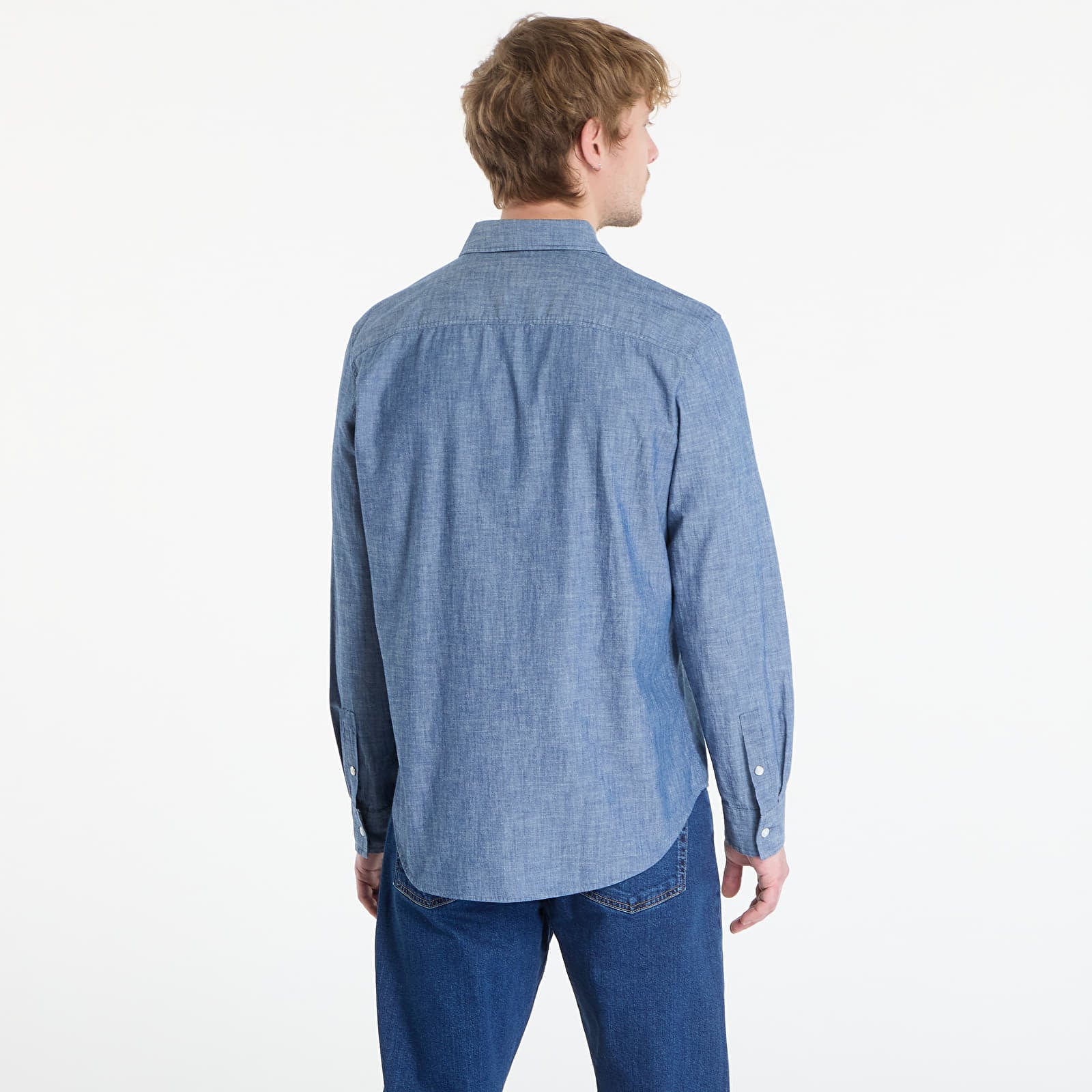 Košile Calvin Klein Jeans Ls Chambray Classic Shirt Blue Descent