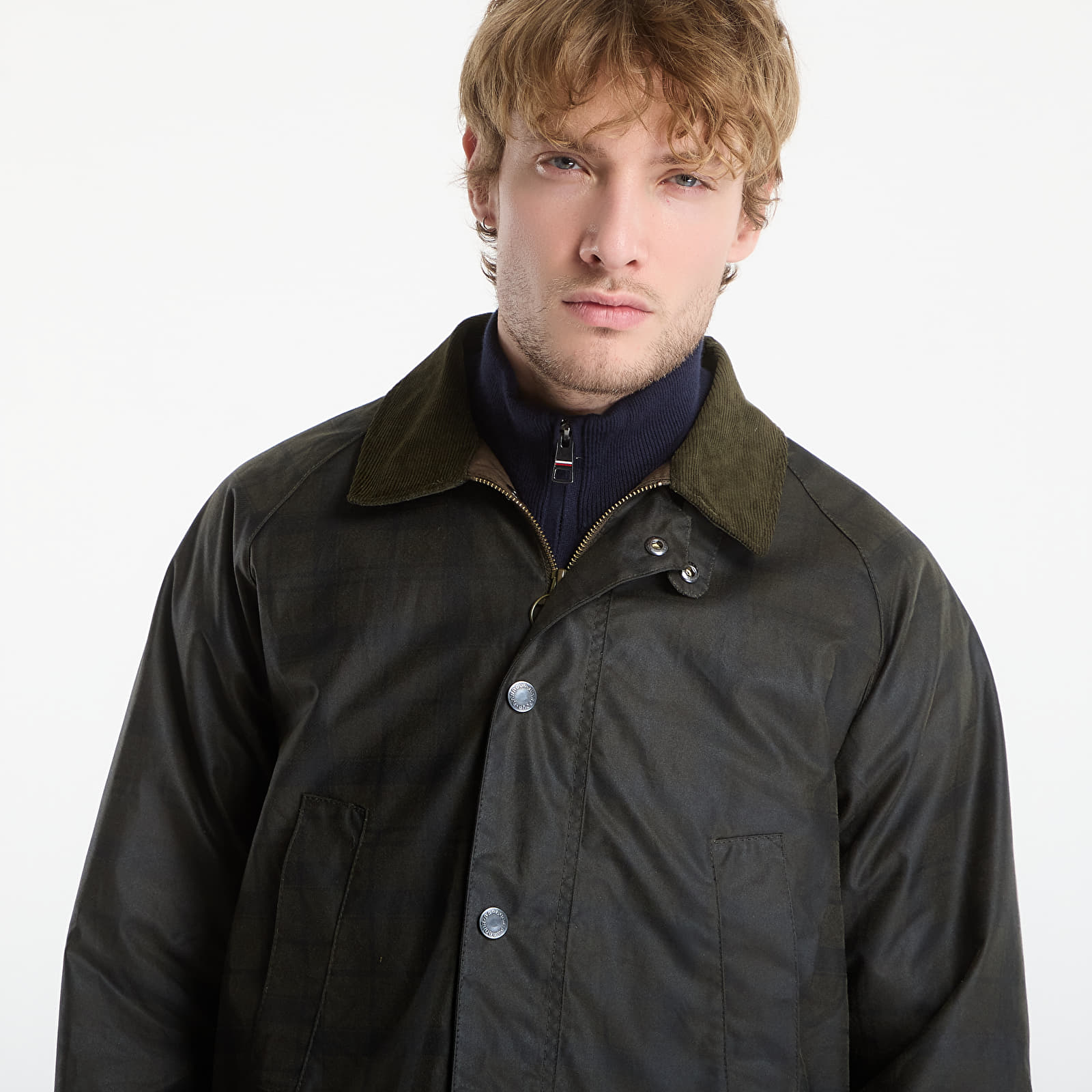 Bundy Barbour Tartan Ambleside Waxed Jacket Archive Olive Tartan
