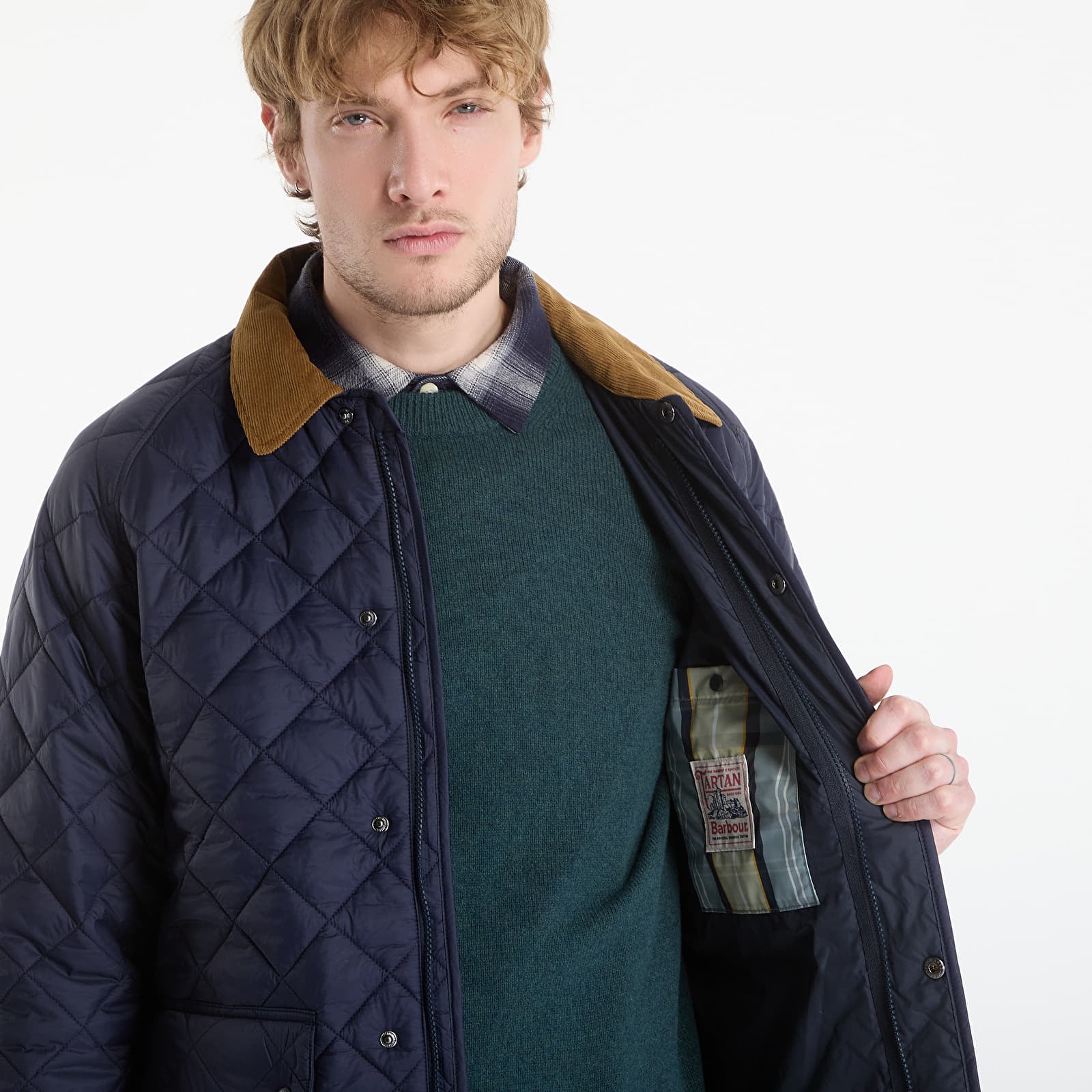 Joped Barbour City Bedale Quilted Jacket Navy