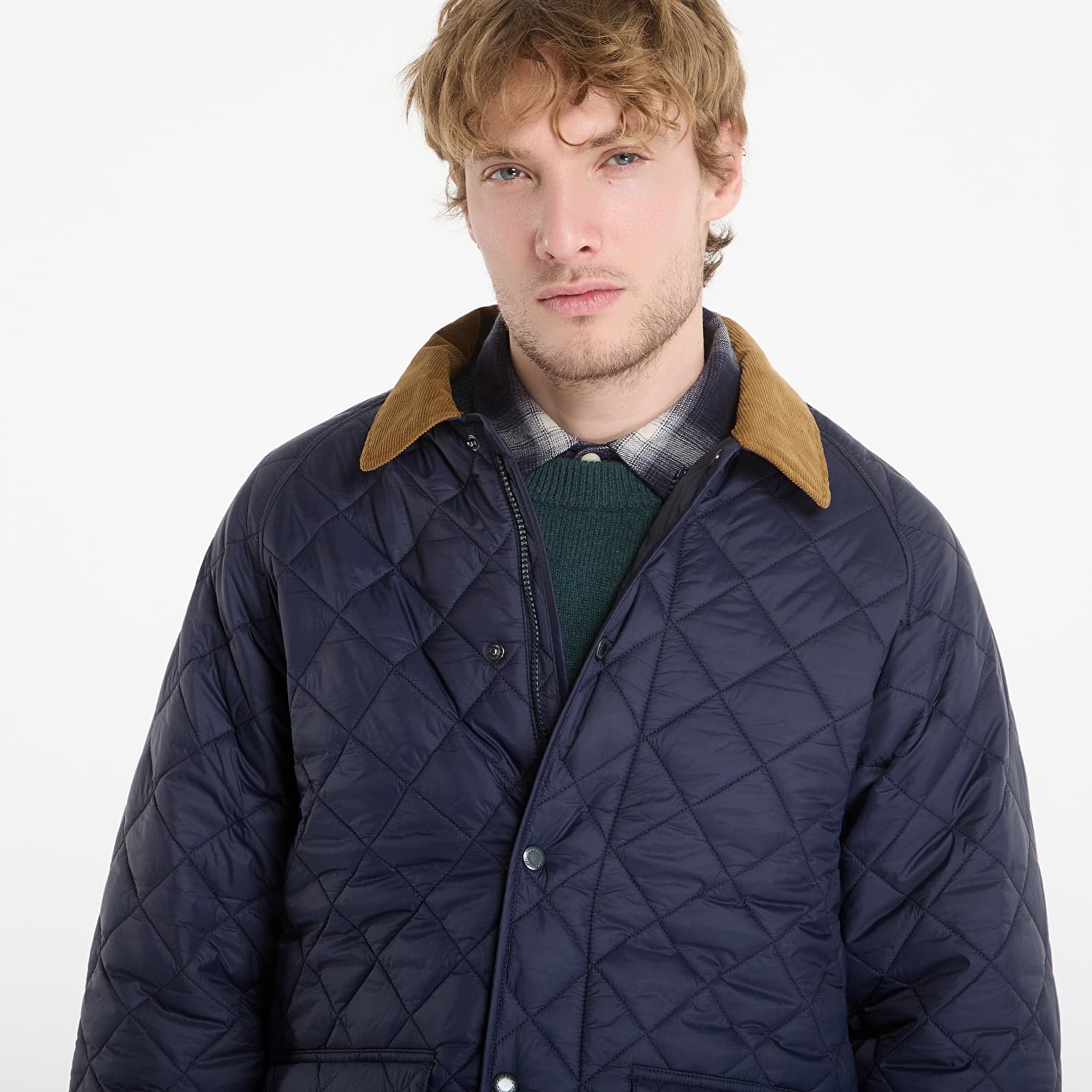 Joped Barbour City Bedale Quilted Jacket Navy