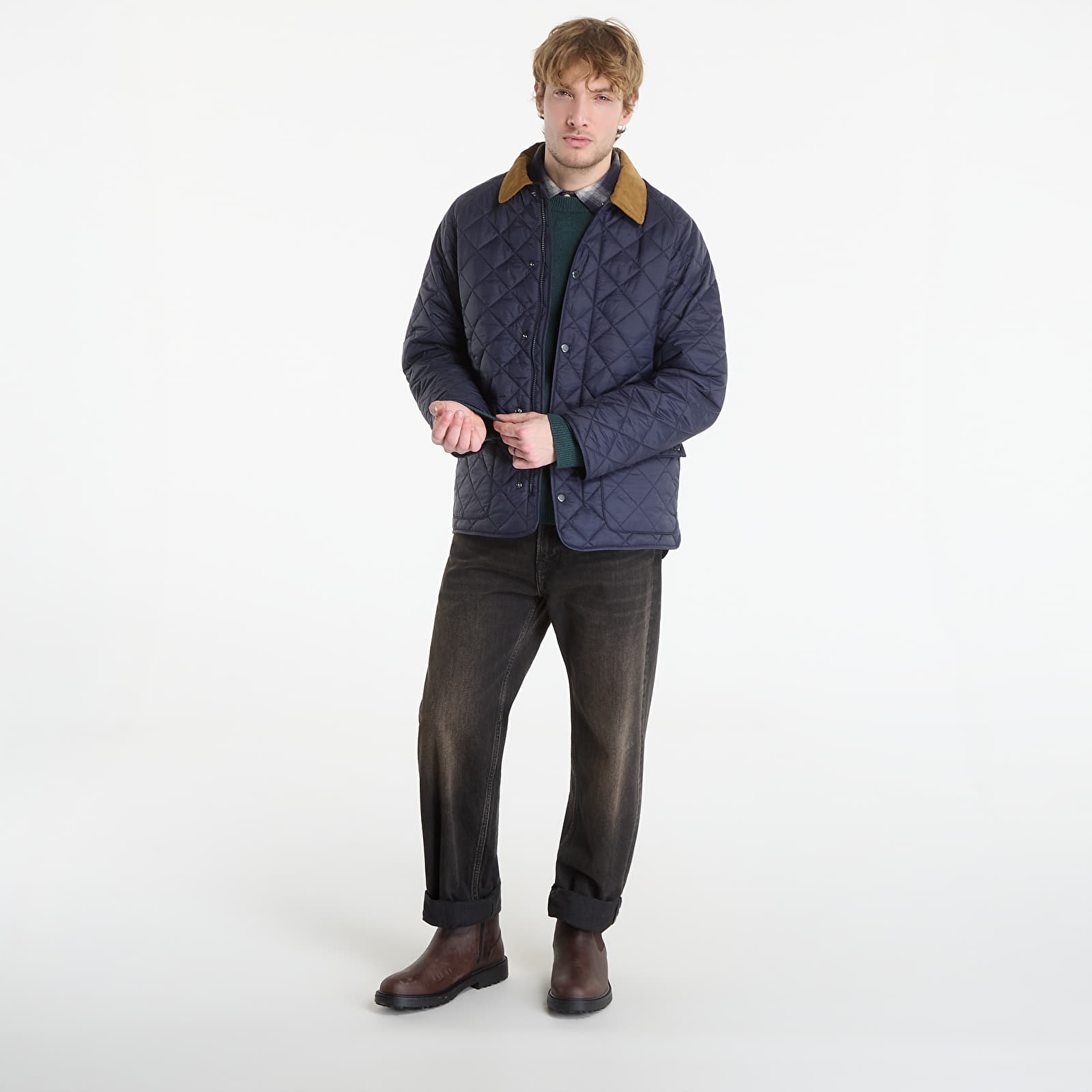 Joped Barbour City Bedale Quilted Jacket Navy