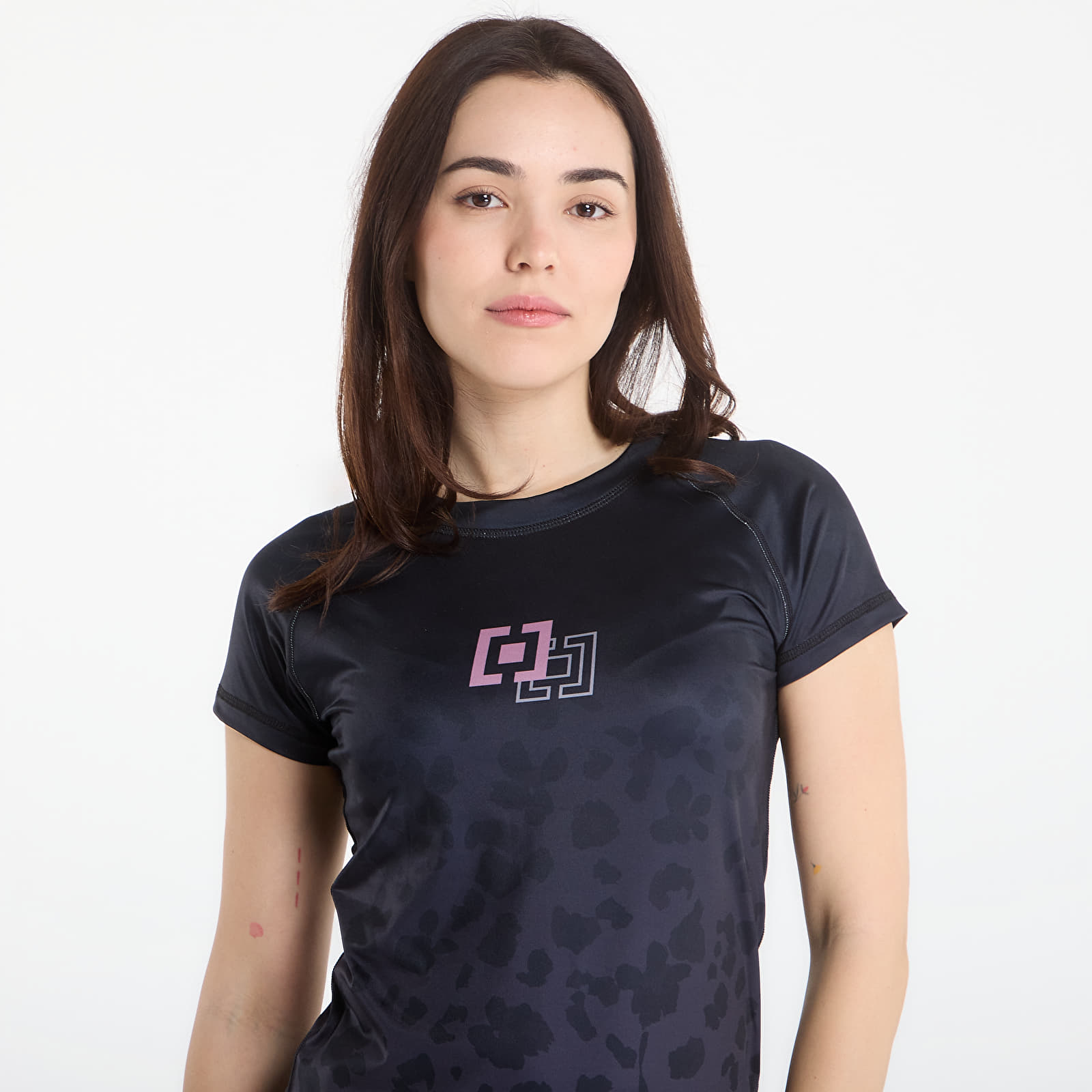 Trikots für Frauen Horsefeathers Deco Bike Jersey Black/ Cheetah