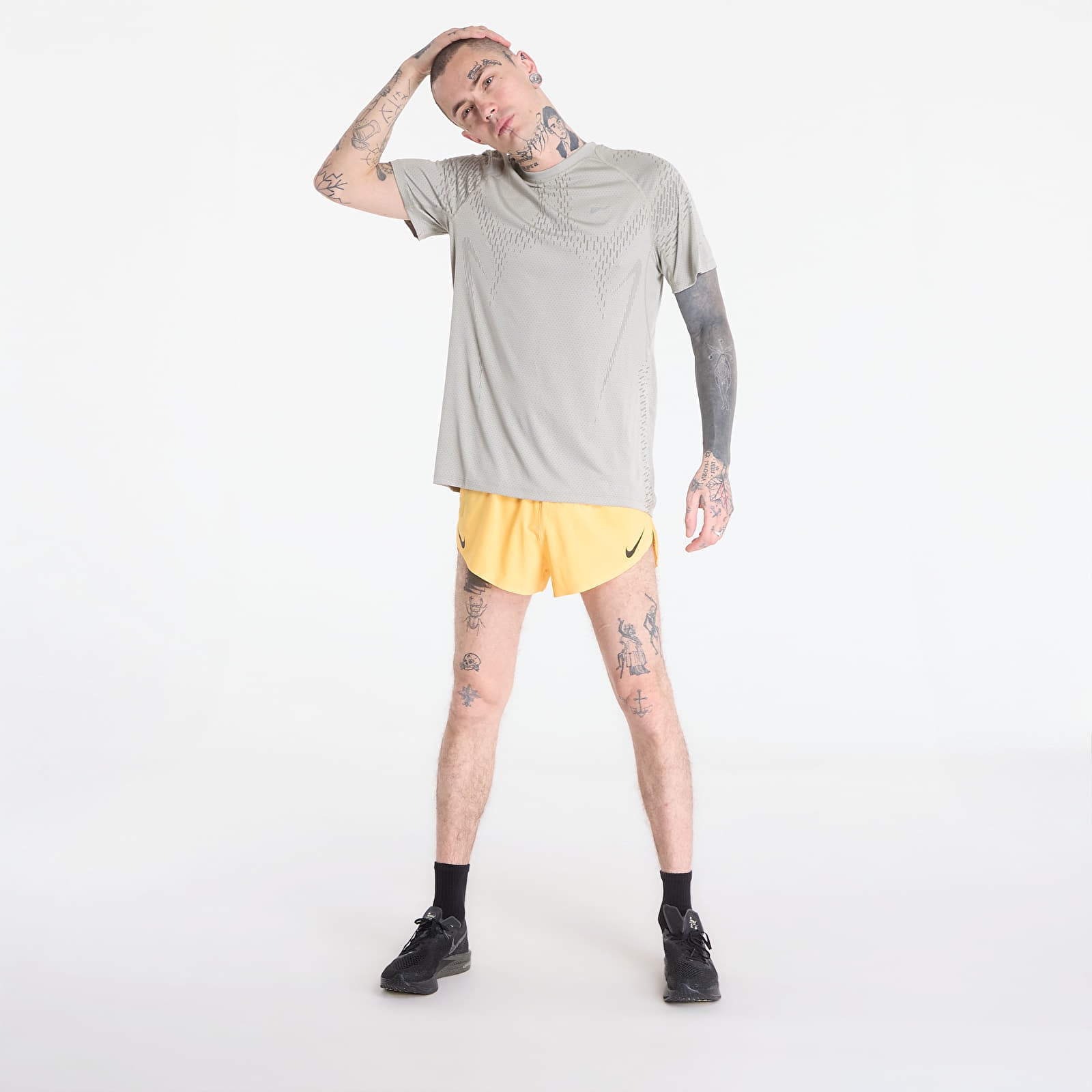 Men's shorts Nike AeroSwift Men's Dri-FIT ADV 2" Brief-Lined Running Shorts Laser Orange/ Black