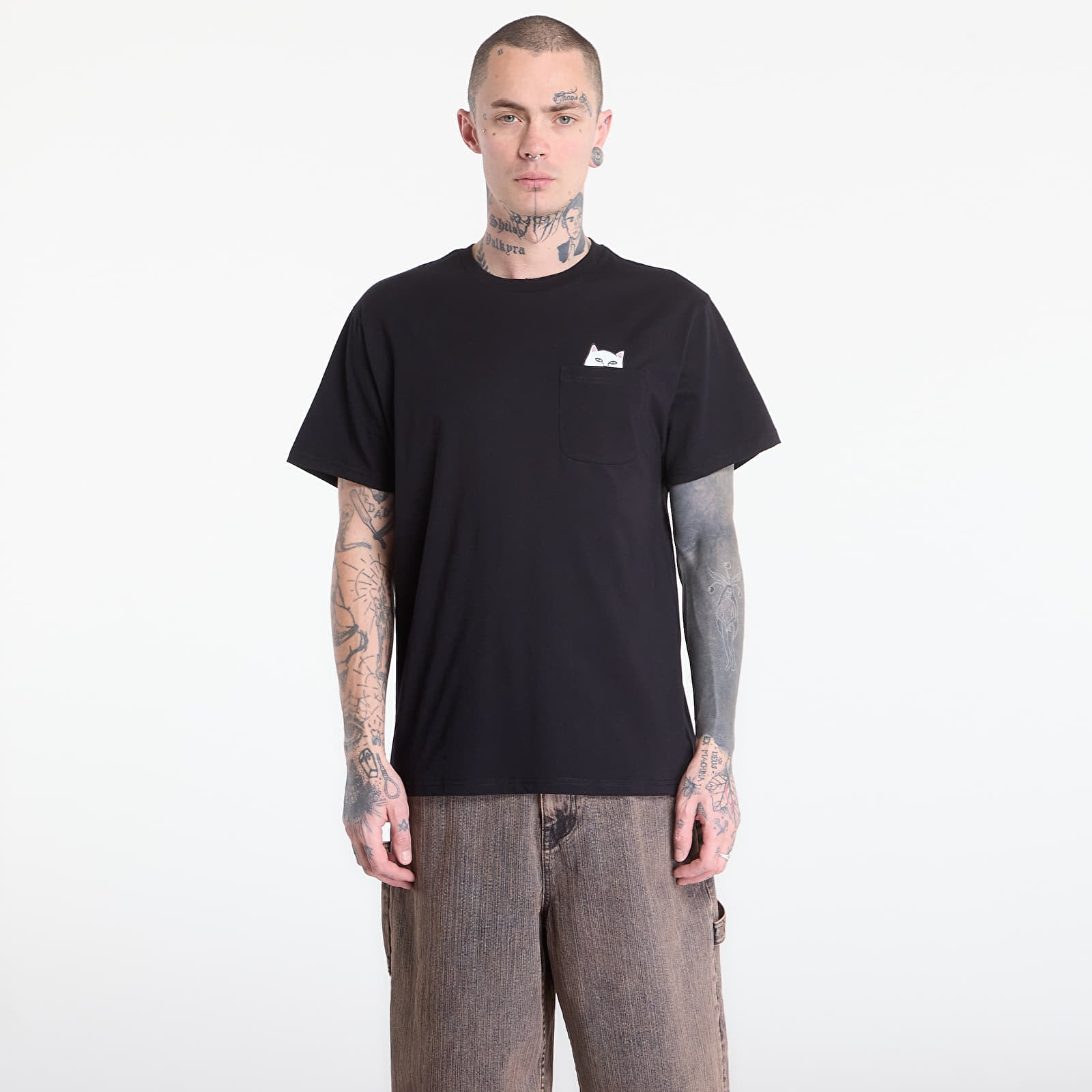 T-Shirts Männer RIPNDIP Lord Nermal S/S Pocket Tee Black