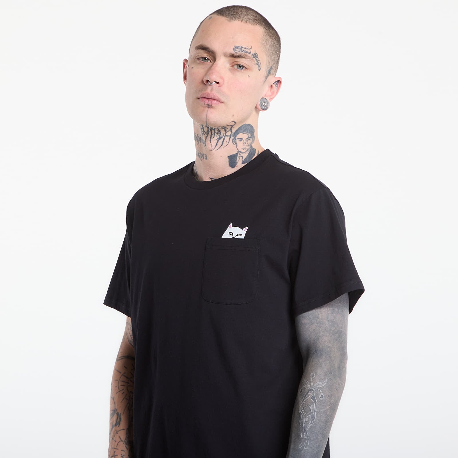 T-Shirts Männer RIPNDIP Lord Nermal S/S Pocket Tee Black