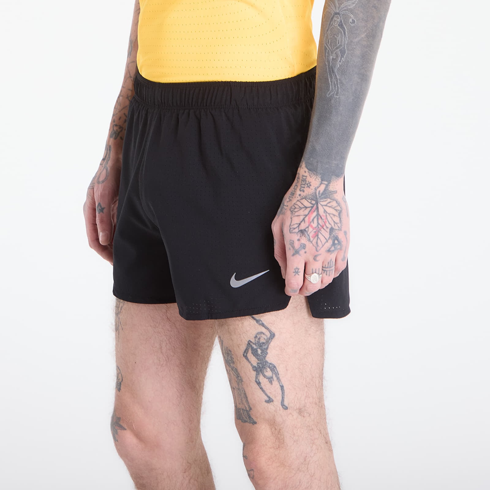 Shorts til mænd Nike Fast Men's Dri-FIT 3" Brief-Lined Running Shorts Black/ Black/ Reflective Silv