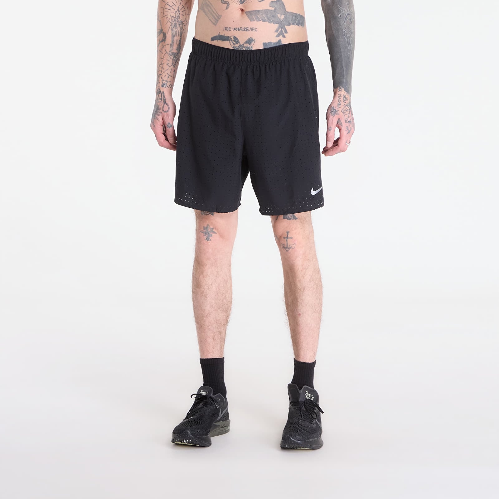 Shorts til mænd Nike Challenger Breathe Men's Dri-FIT 7" 2-in-1 Running Shorts Black/ Black/ Black/ Reflective Silv