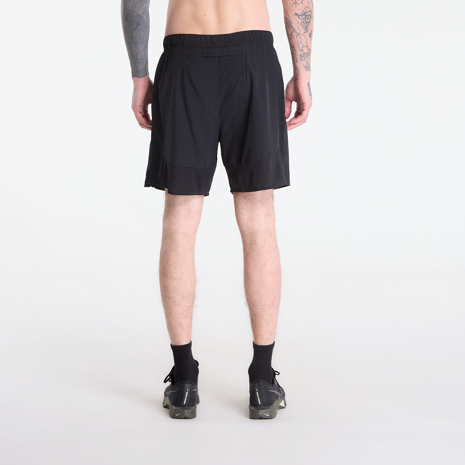 Shorts til mænd Nike Challenger Breathe Men's Dri-FIT 7" 2-in-1 Running Shorts Black/ Black/ Black/ Reflective Silv