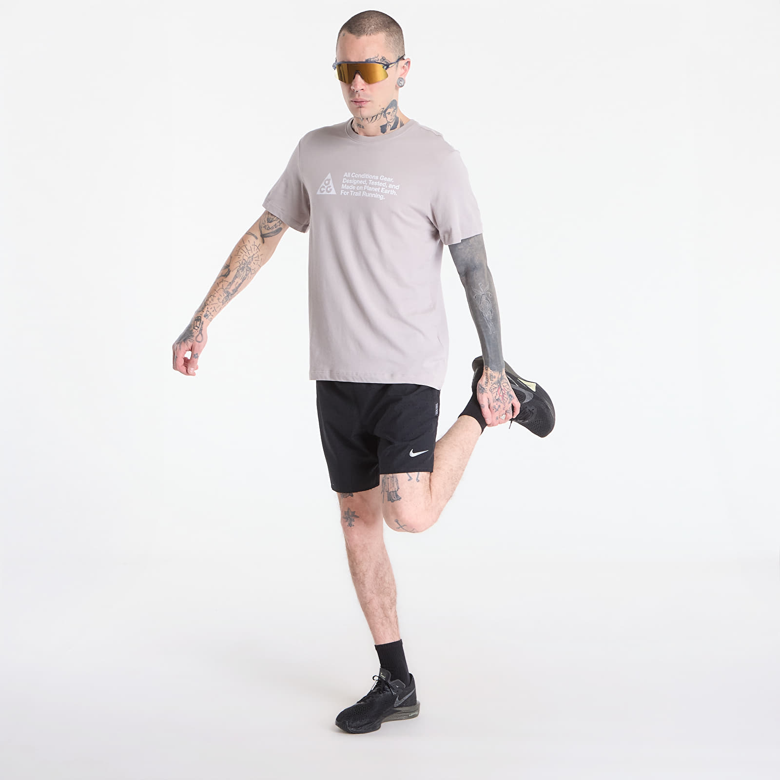 Shorts til mænd Nike Challenger Breathe Men's Dri-FIT 7" 2-in-1 Running Shorts Black/ Black/ Black/ Reflective Silv